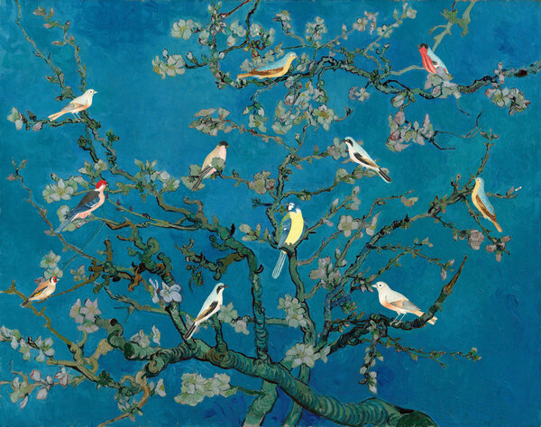 Birds Among Blossoms