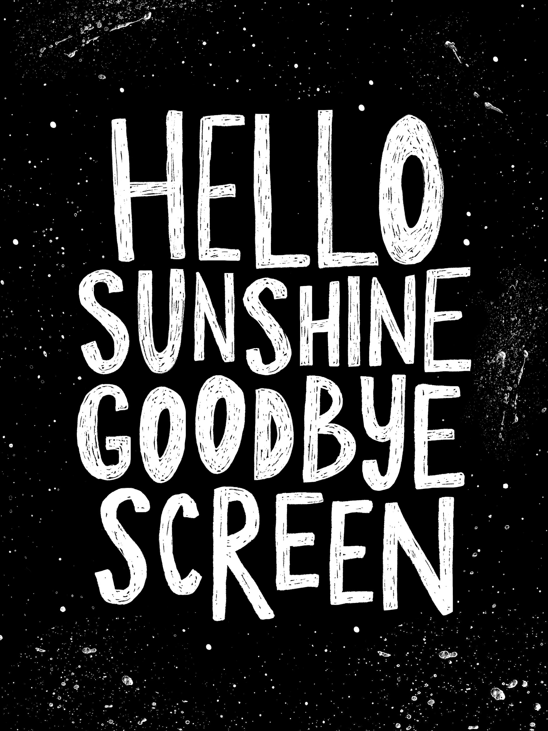 Hello Sunshine Goodbye Screen by Hello Elsbeth — canvas wall art