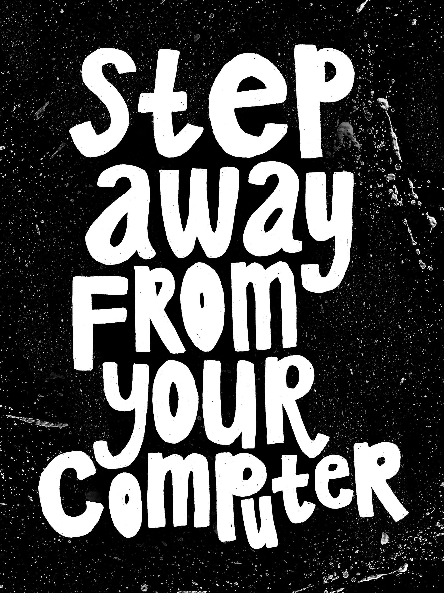 Step Away From Computer by Hello Elsbeth — canvas wall art