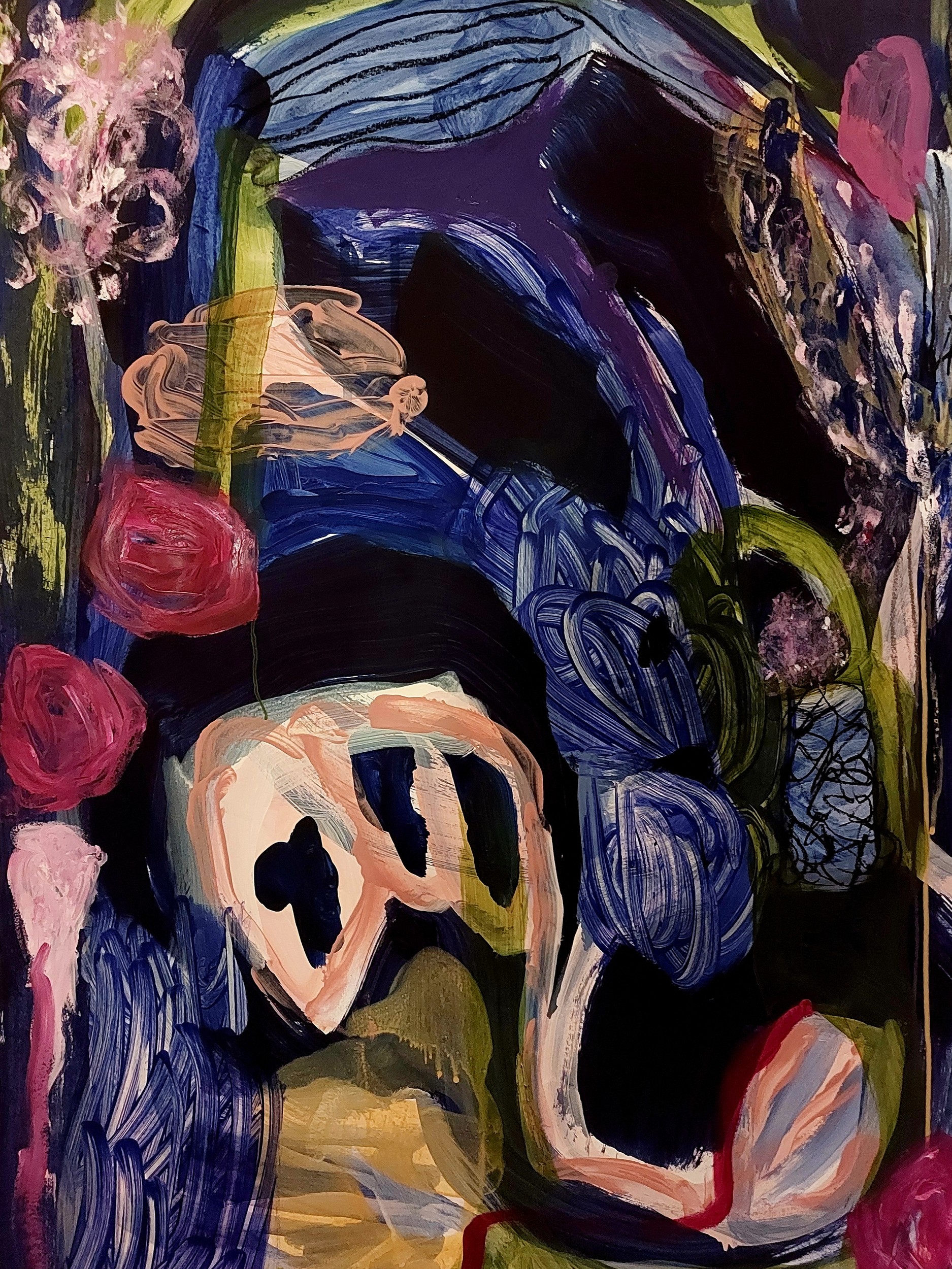 Vibrant Abstract Flow by Monika Riethmueller — canvas wall art