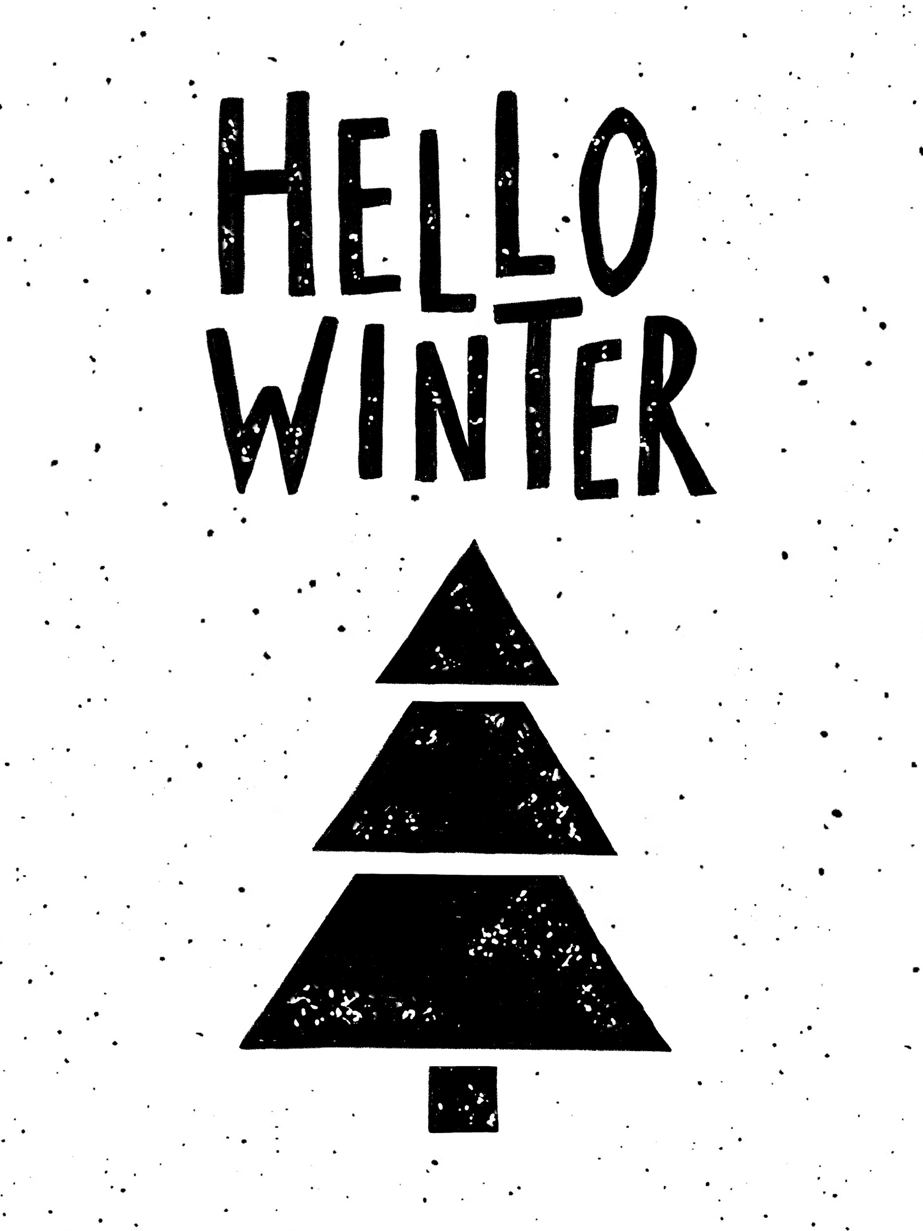 Hello Winter Tree by Hello Elsbeth — canvas wall art