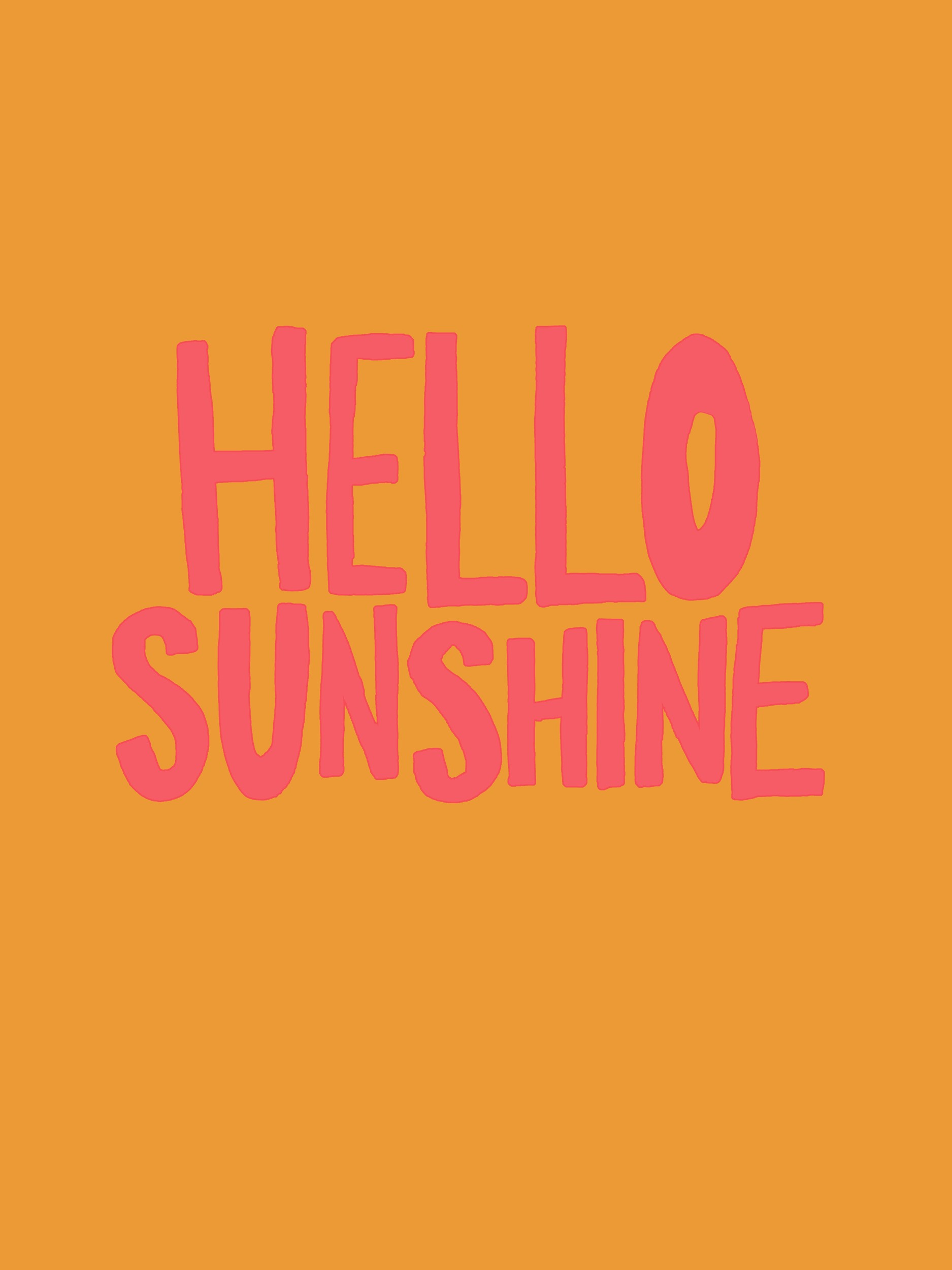 Hello Sunshine Quote by Hello Elsbeth — canvas wall art