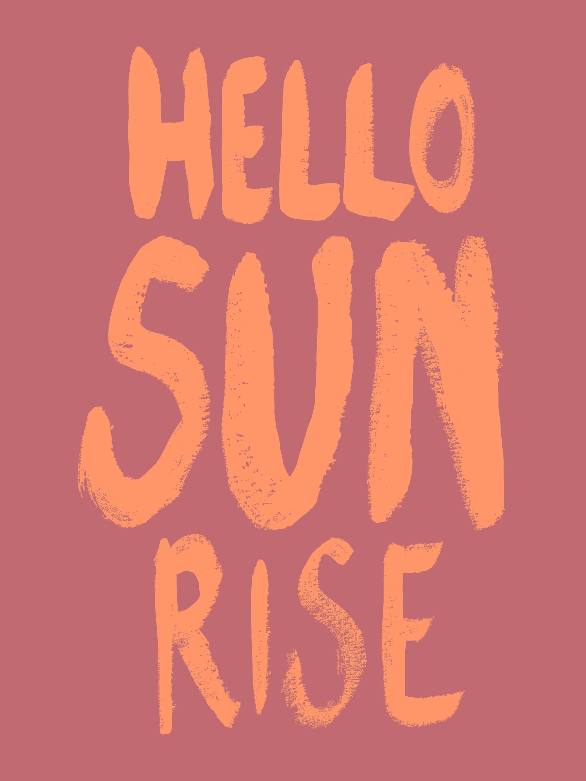Hello Sunrise Typography by Hello Elsbeth — canvas wall art