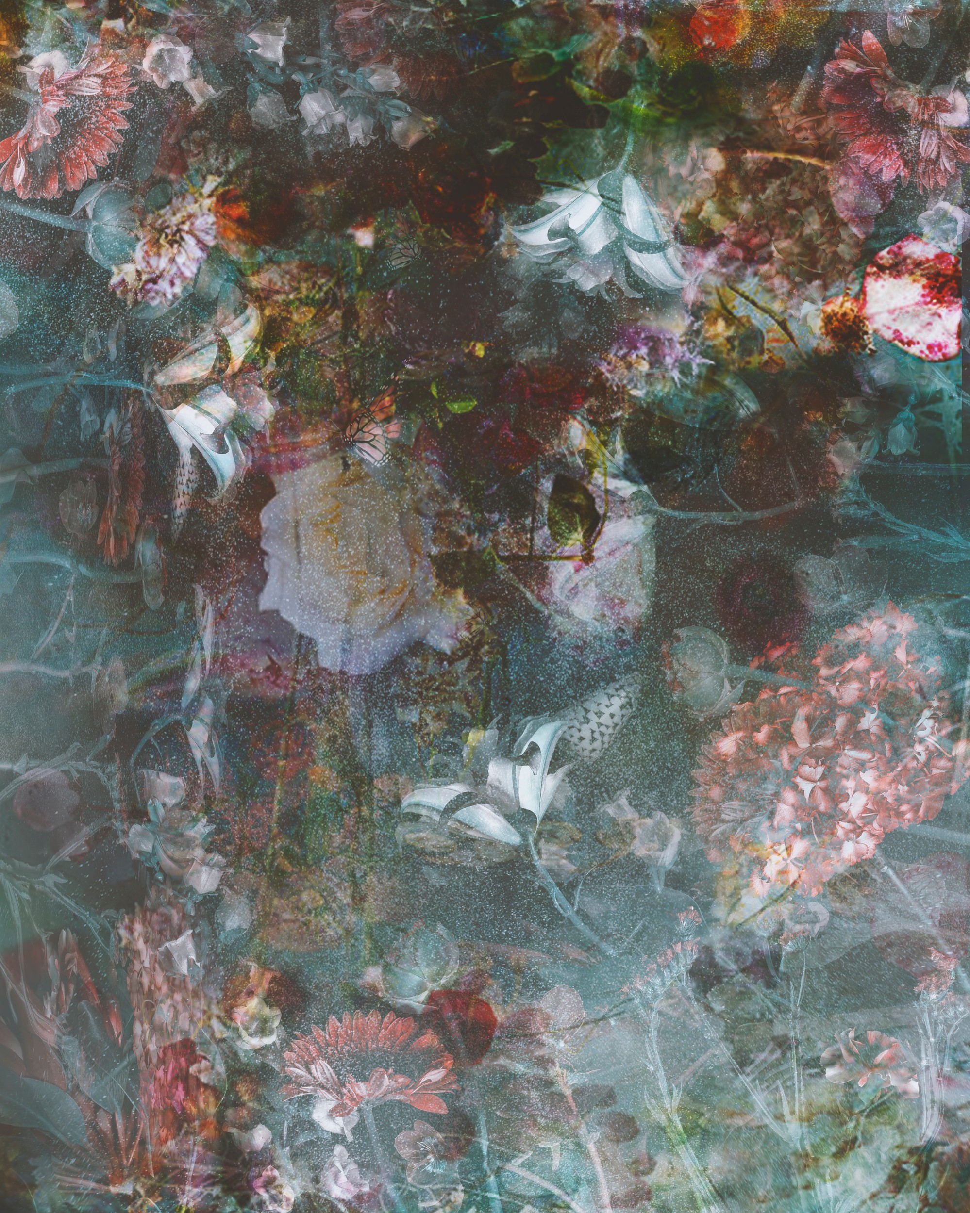 Dark Floral Elegance by Sander van Laar — canvas wall art