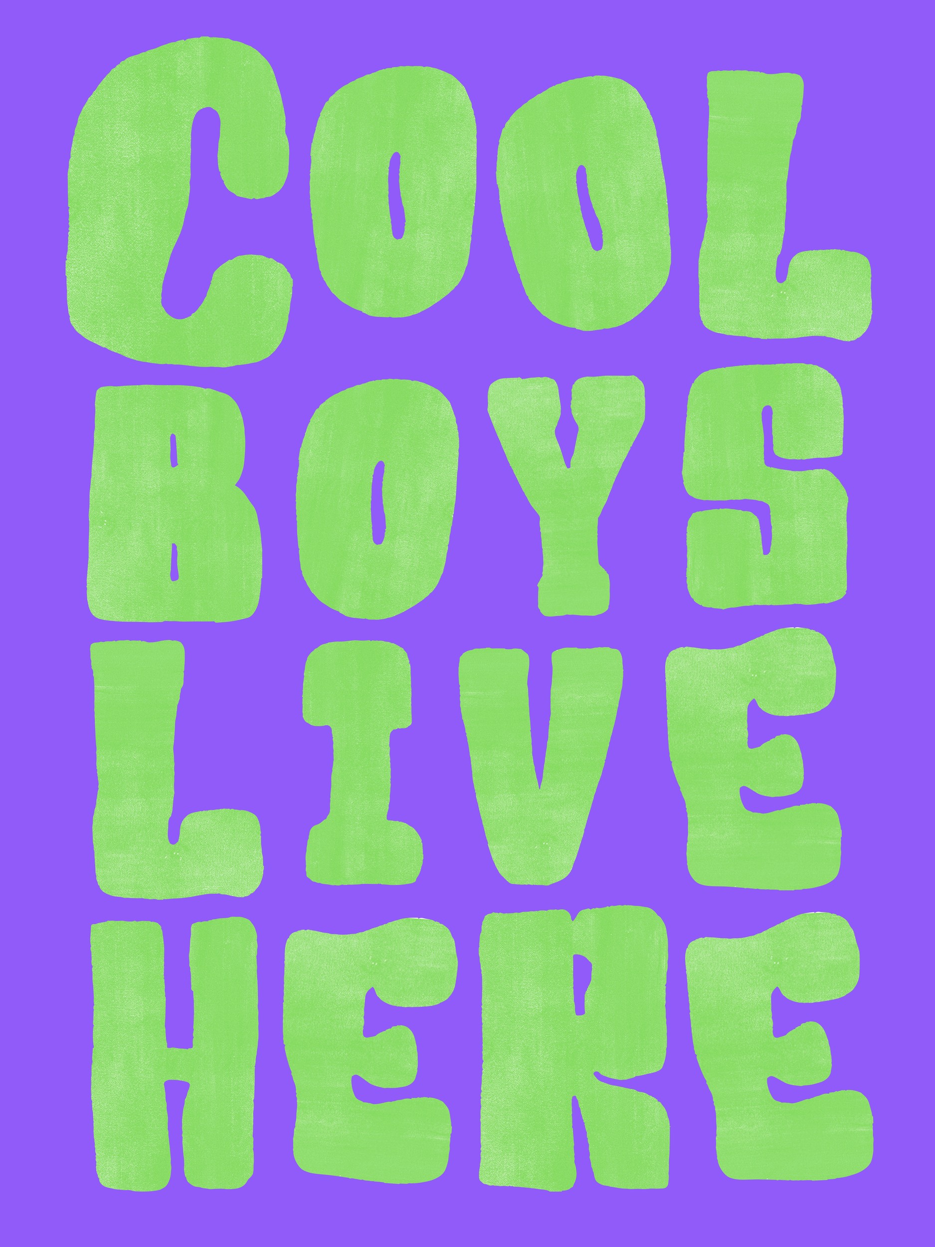Cool Boys Live Here by Ohkimiko — canvas wall art