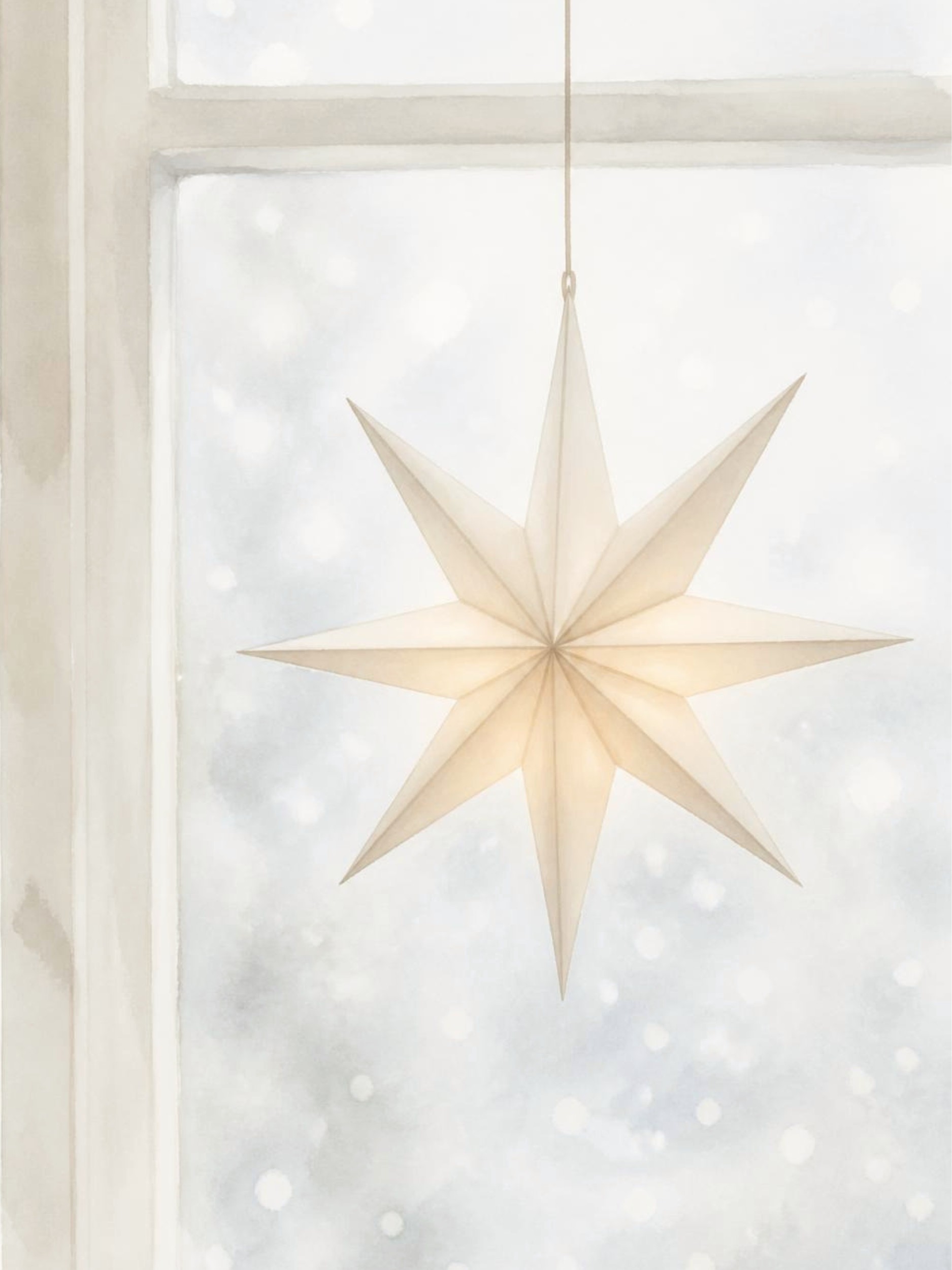 Glowing Winter Star by Ohkimiko — canvas wall art