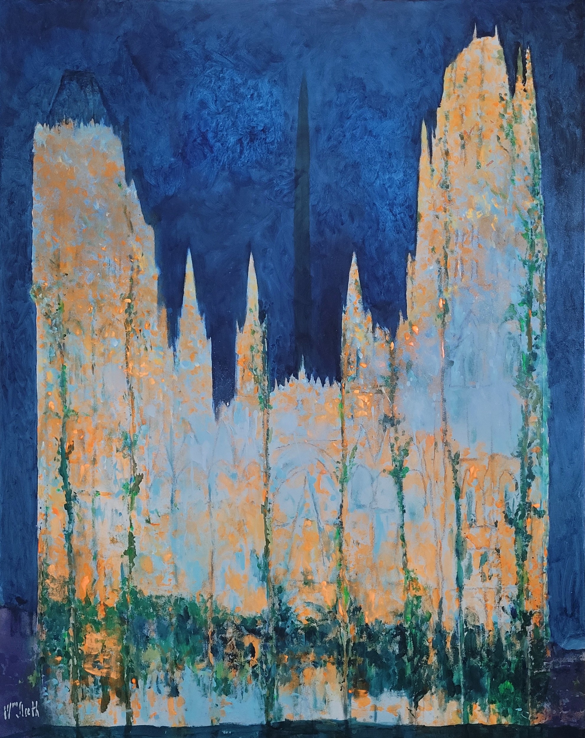 Gothic City Night by Wayne Sleeth — canvas wall art