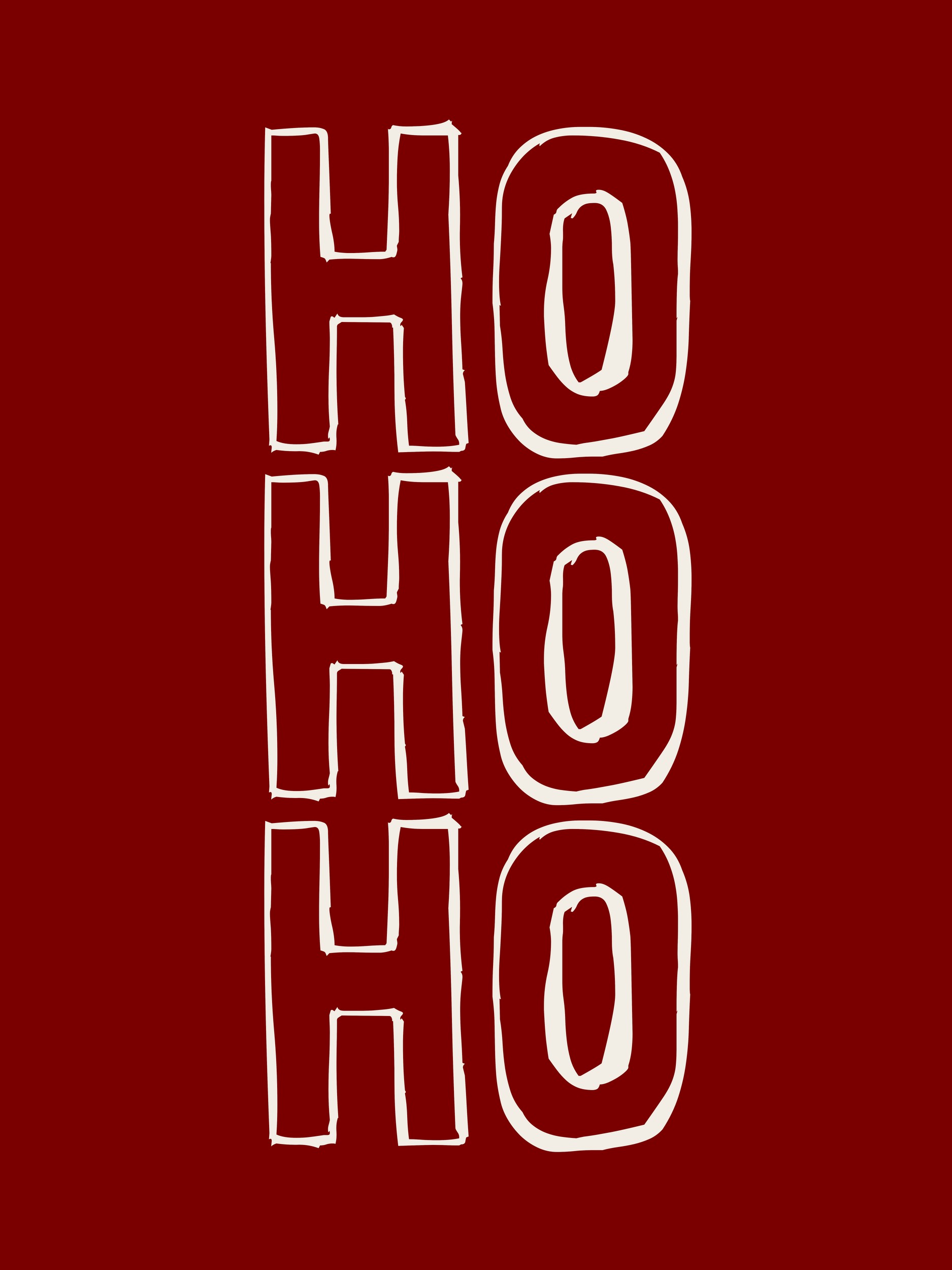 Ho Ho Ho Christmas by Ohkimiko — canvas wall art