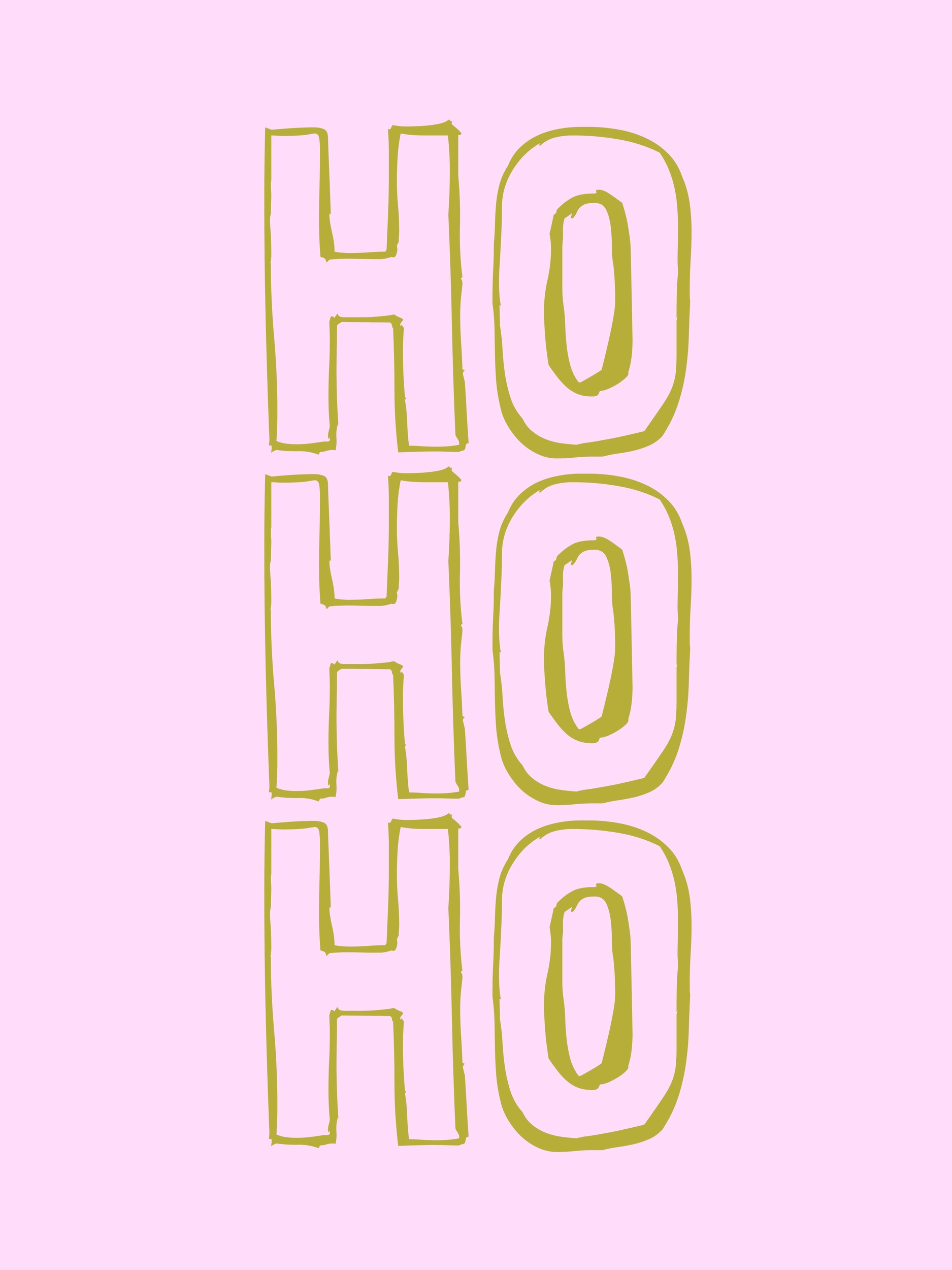 Ho Ho Ho Christmas by Ohkimiko — canvas wall art