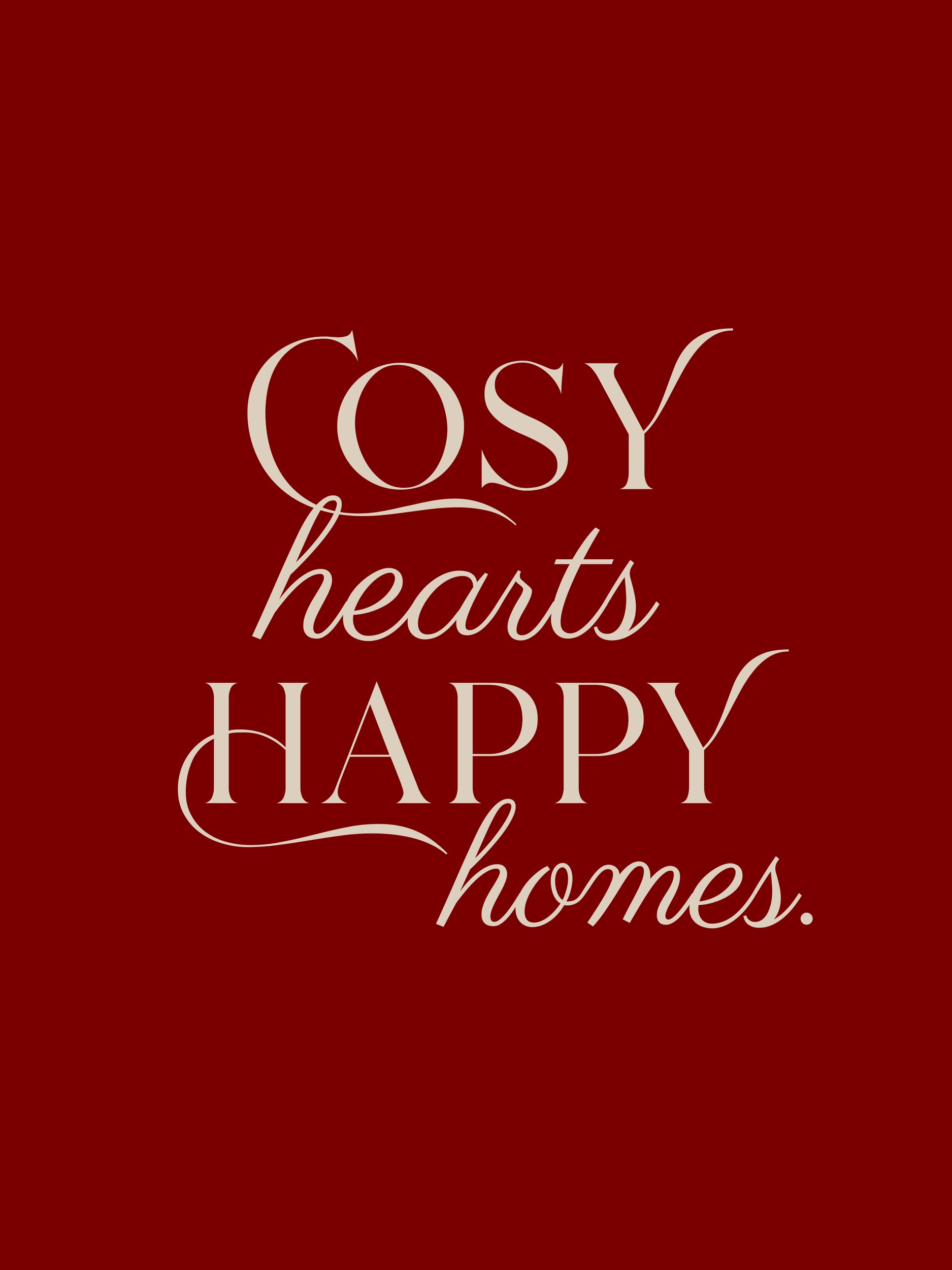 Cozy Hearts Happy Homes by Ohkimiko — canvas wall art