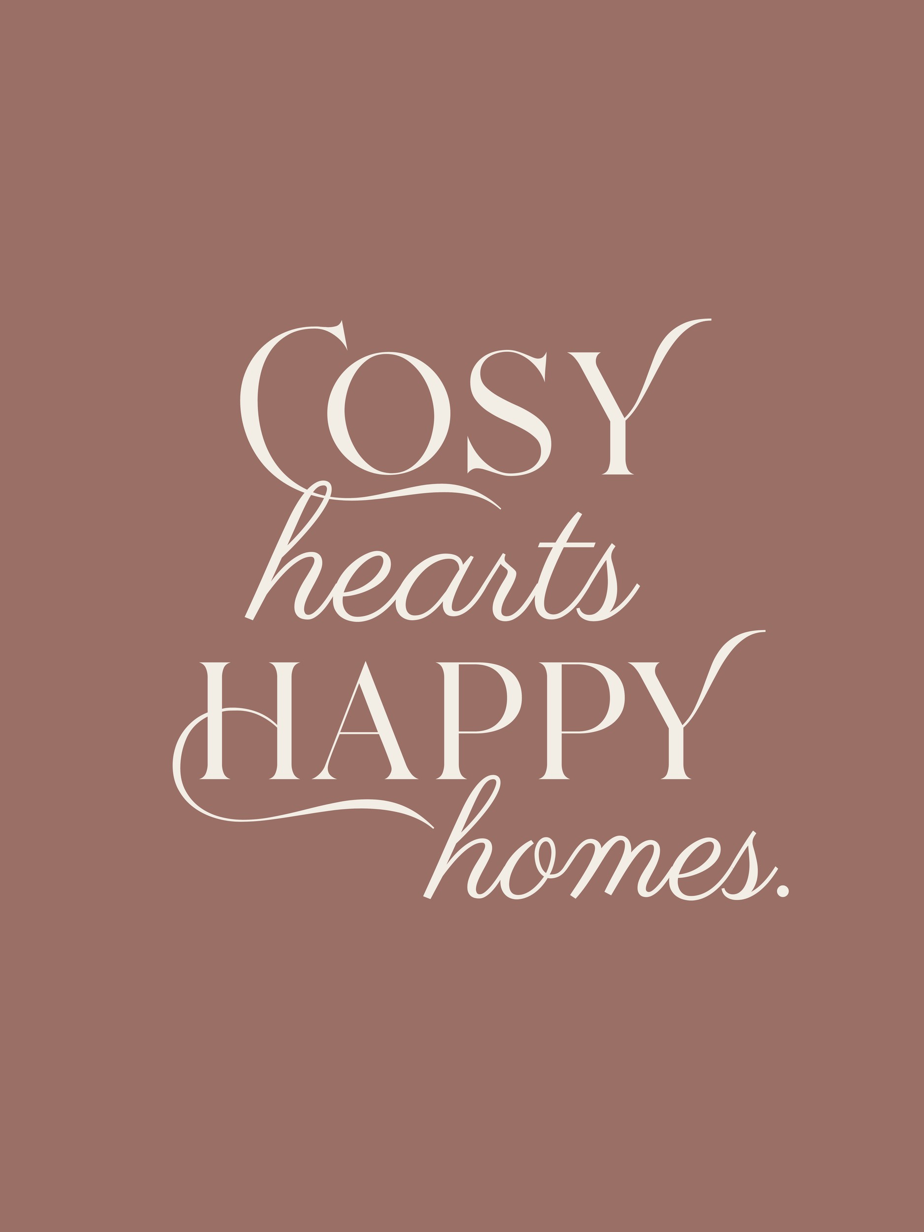 Cosy Hearts Happy Homes by Ohkimiko — canvas wall art
