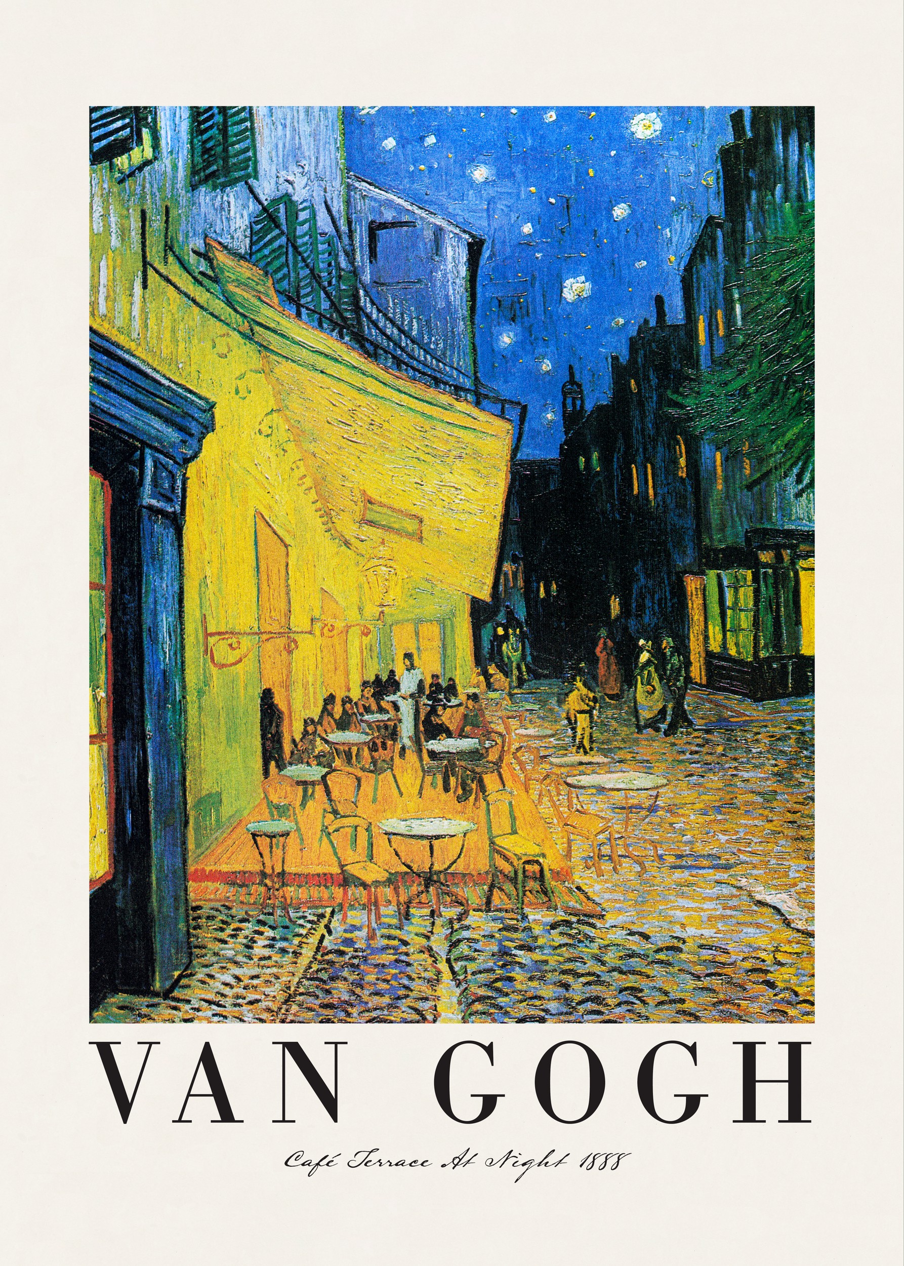 Cafe Terrace At Night by Vincent Van Gogh — canvas wall art