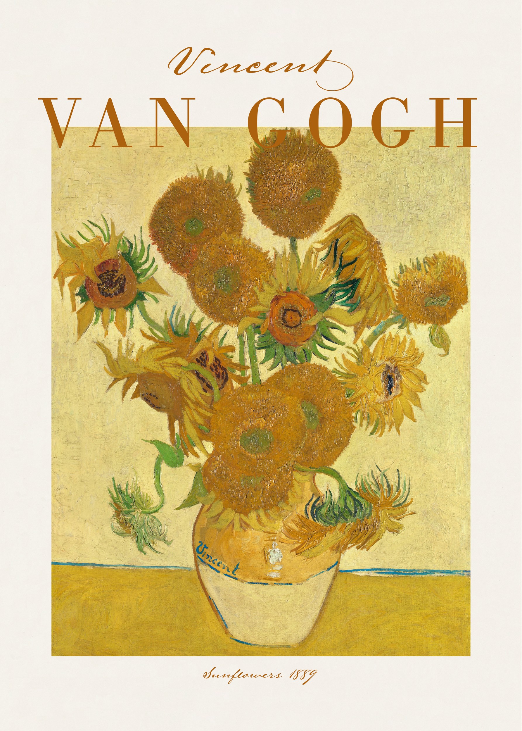 Vibrant Sunflower Bouquet by Vincent Van Gogh — canvas wall art