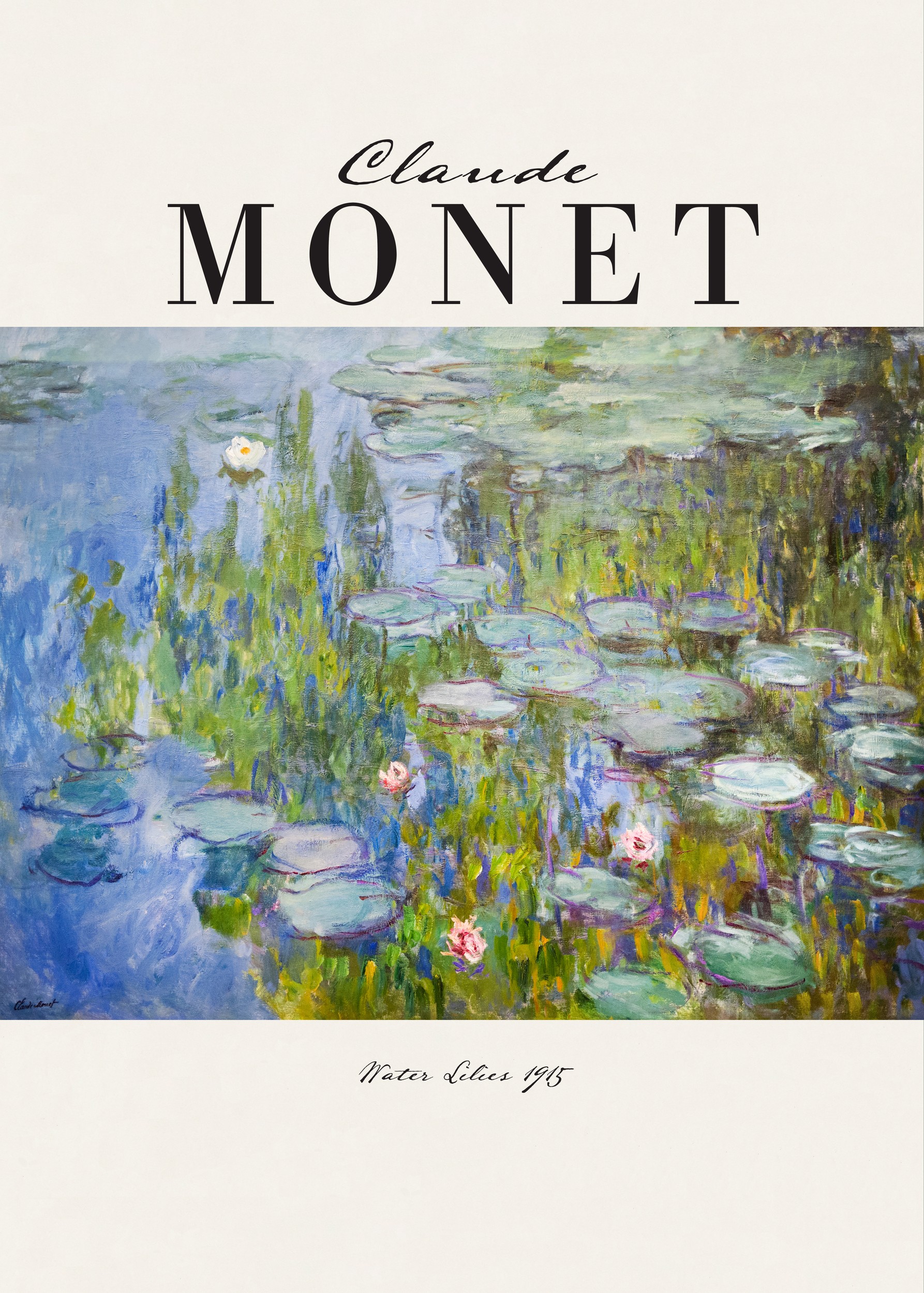Water Lilies Reflections by Claude Monet — canvas wall art