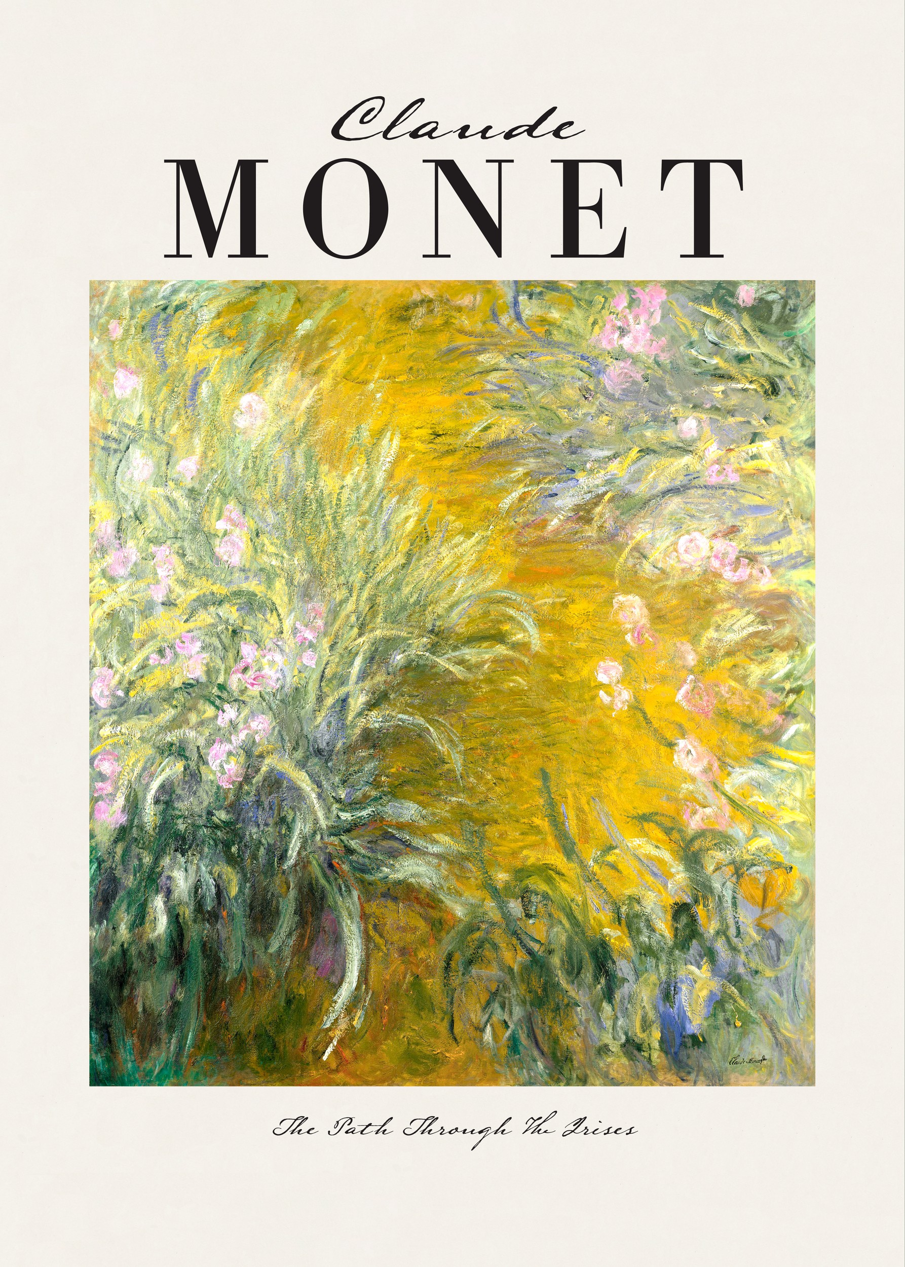 The Path Through The Irises by Claude Monet — canvas wall art