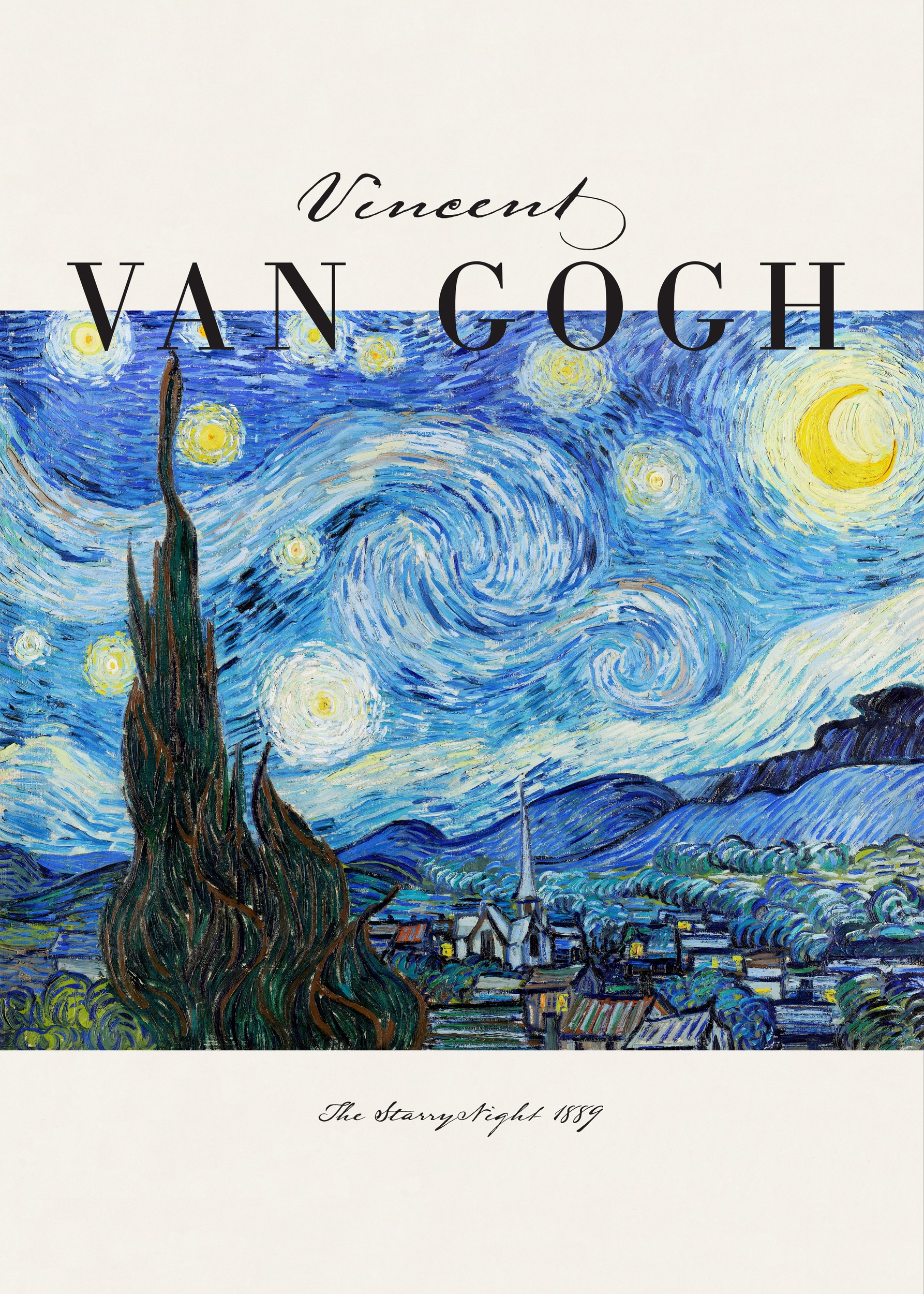 The Starry Night by Vincent Van Gogh — canvas wall art