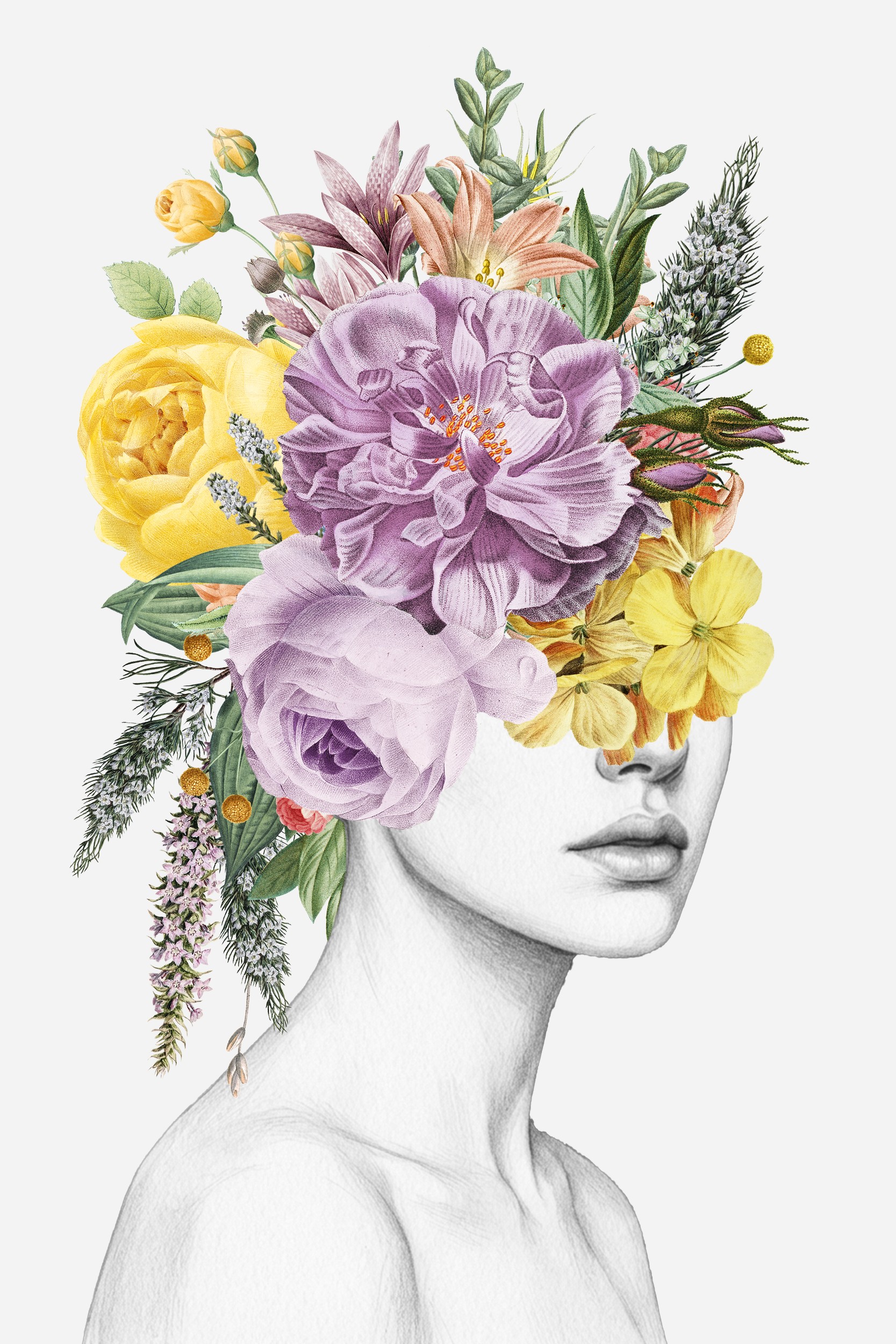 Botanical Reverie by Marja van den Hurk — canvas wall art