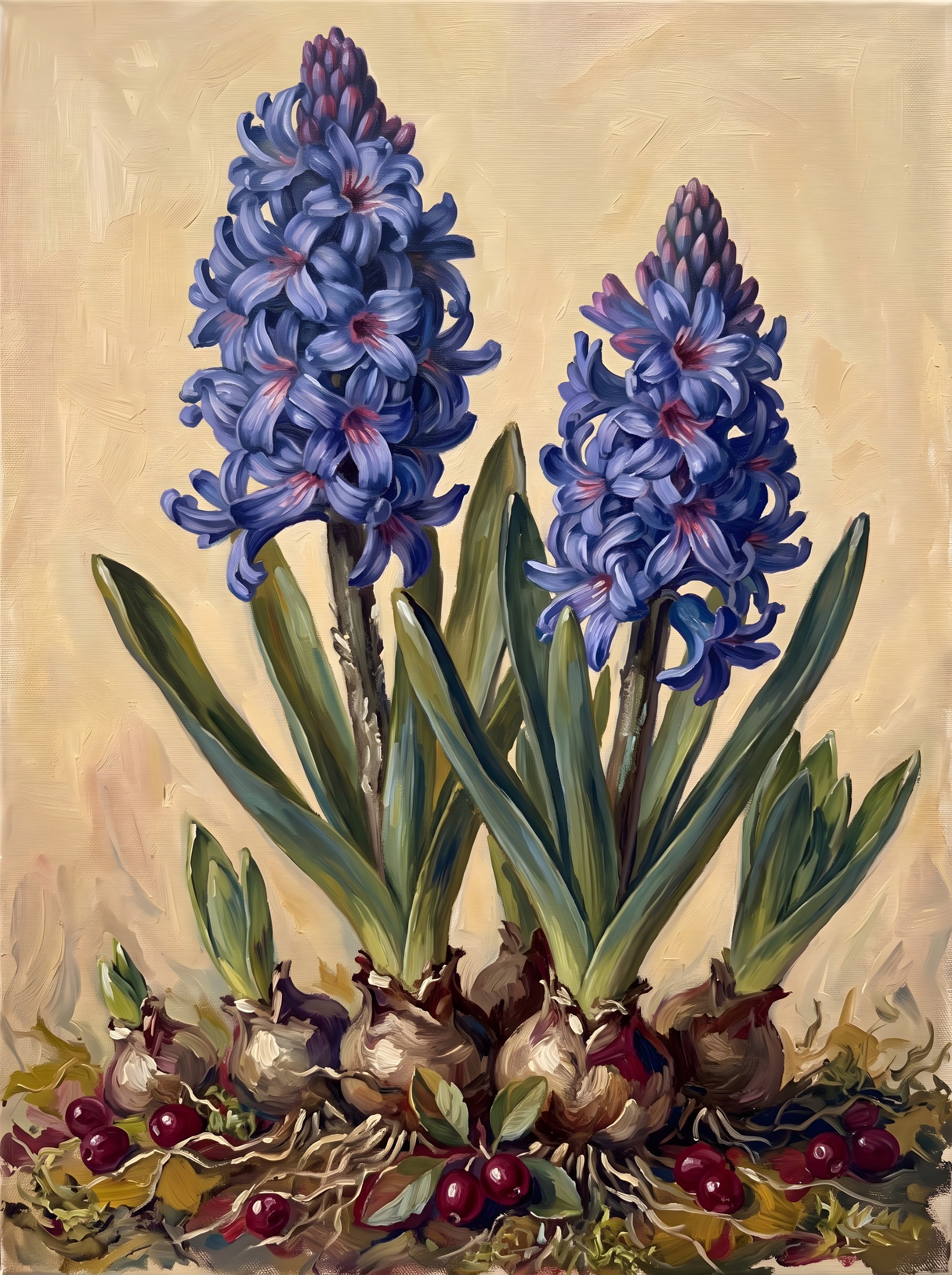 Blue Hyacinth Bulbs by HUGO — canvas wall art
