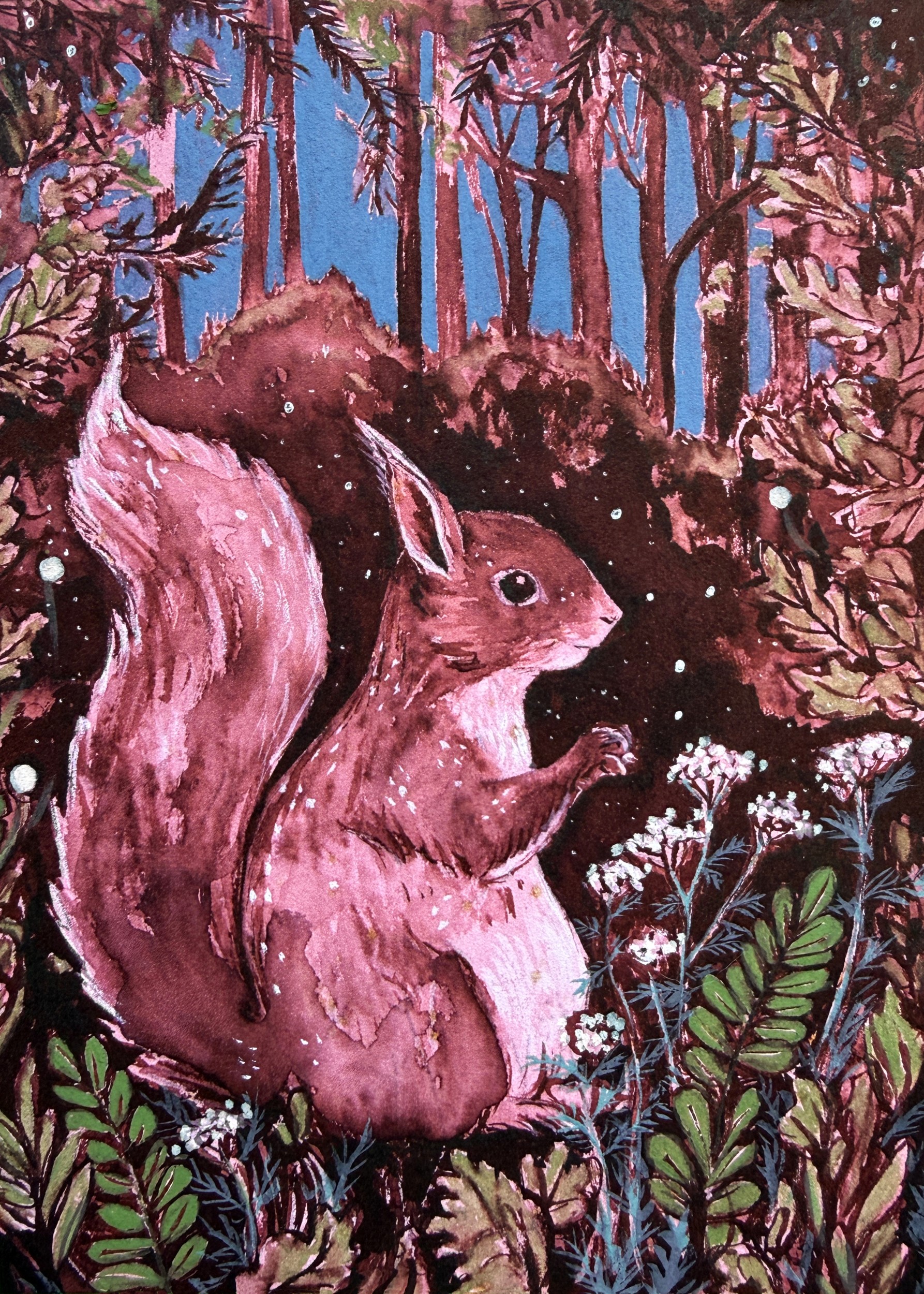 Enchanted Forest Squirrel by Renee Machan Cottagecore Artist — canvas wall art