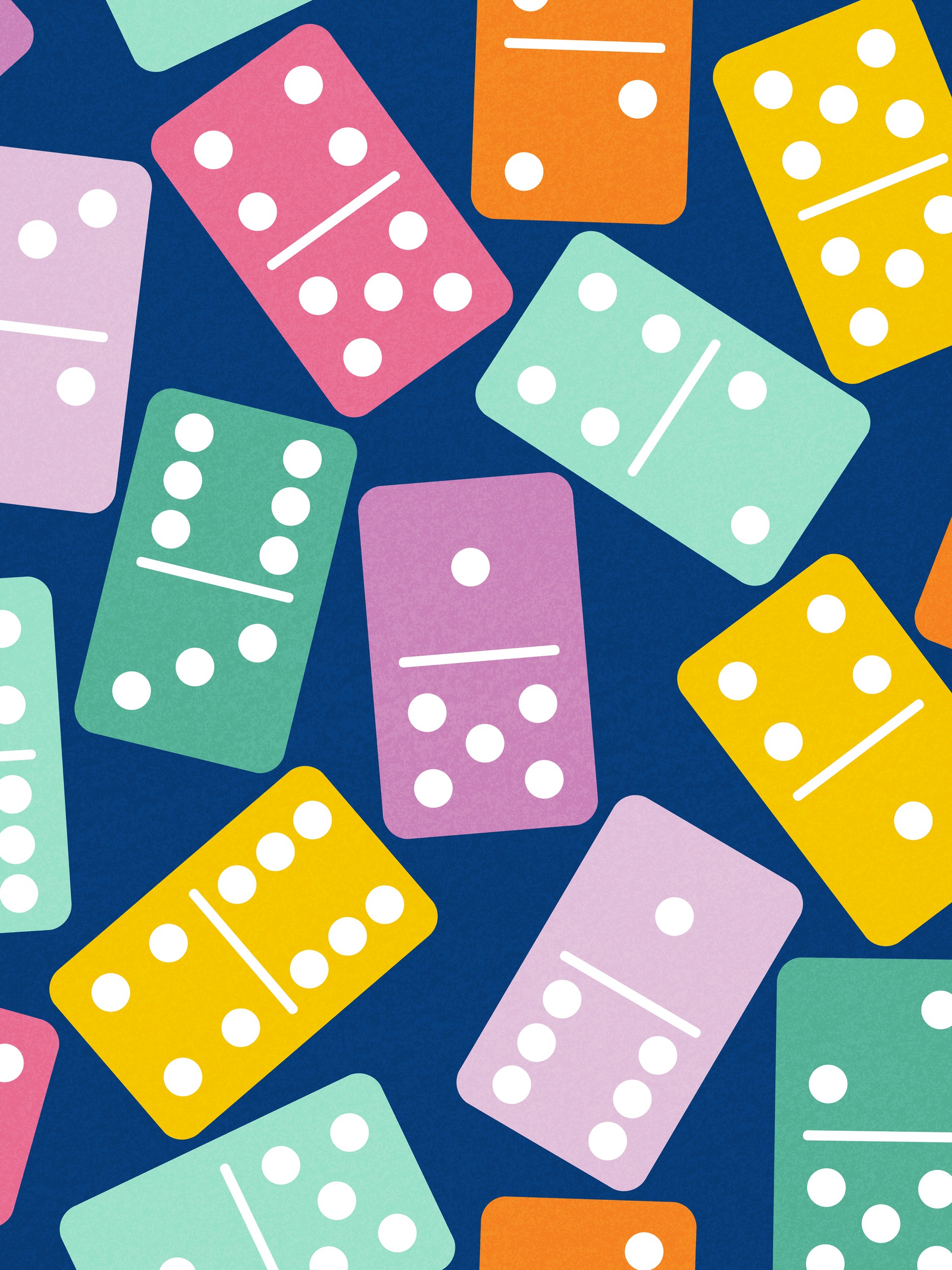 Colorful Domino Pattern by Krisztina Jung — canvas wall art