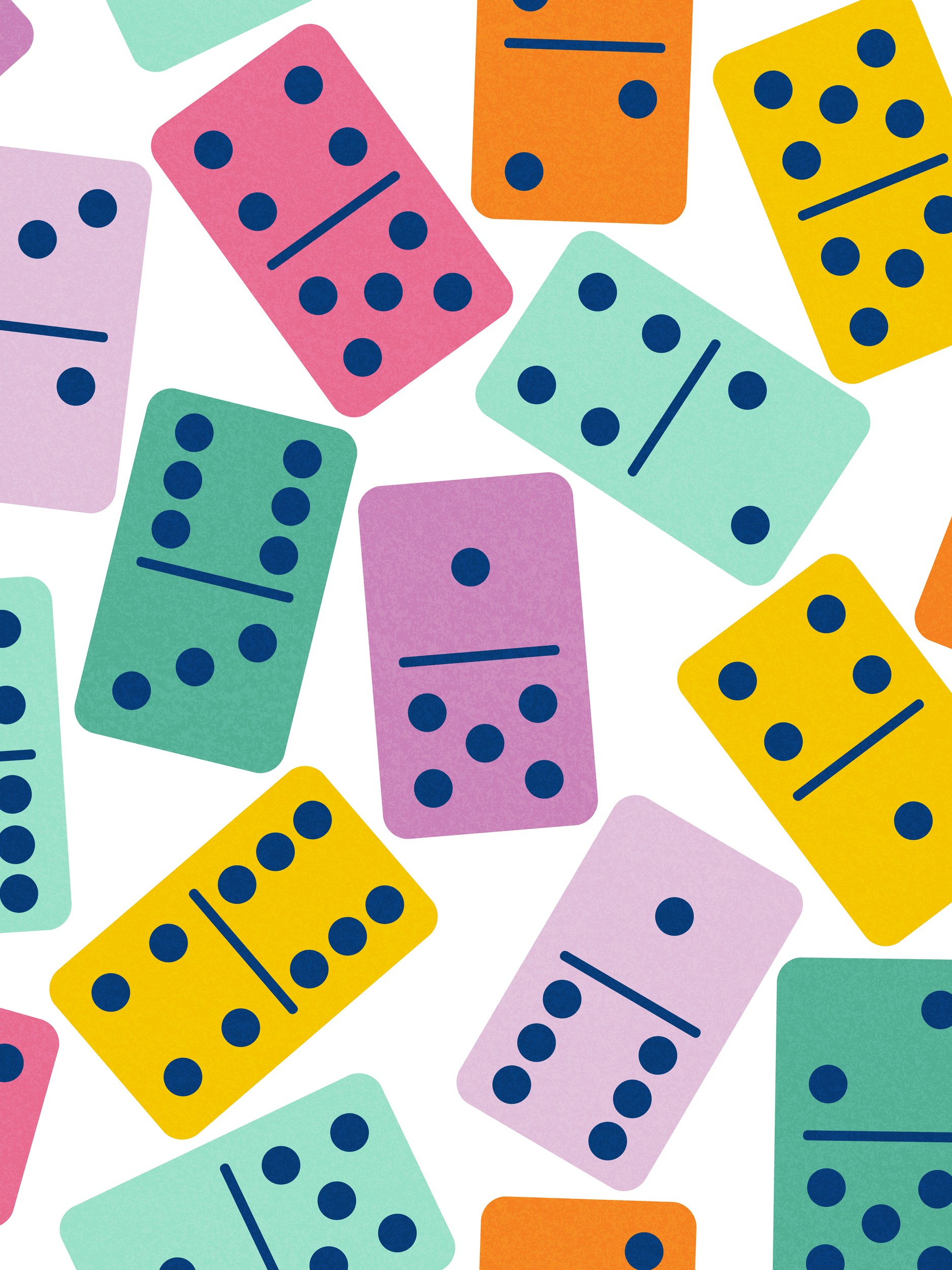 Colorful Dominoes Pattern by Krisztina Jung — canvas wall art