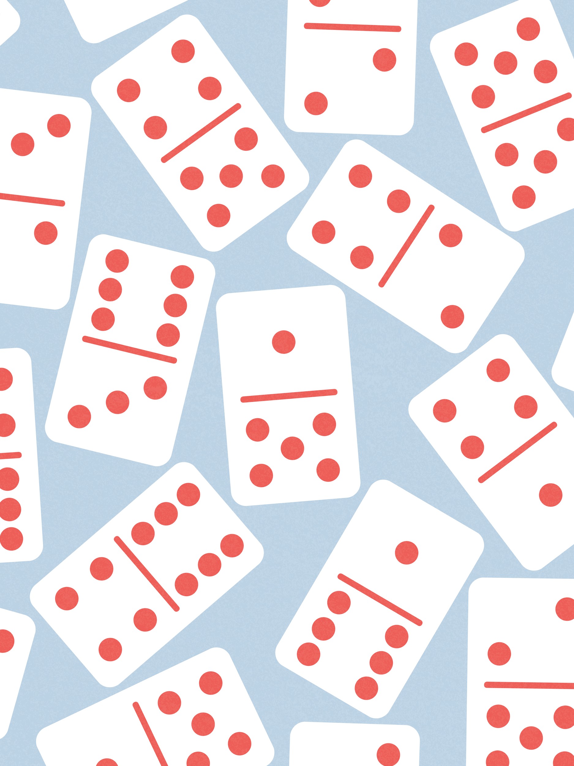 Scattered Dominoes Pattern by Krisztina Jung — canvas wall art