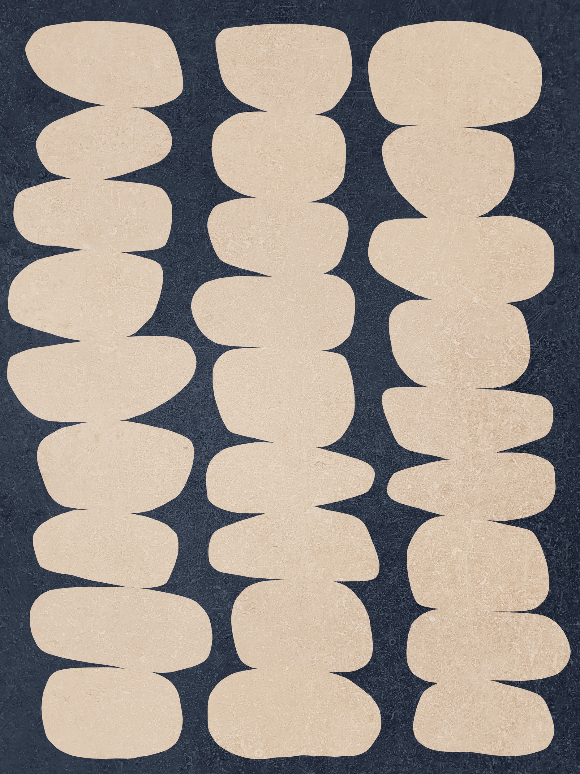 Stacked Organic Shapes by Dominique Vari — canvas wall art