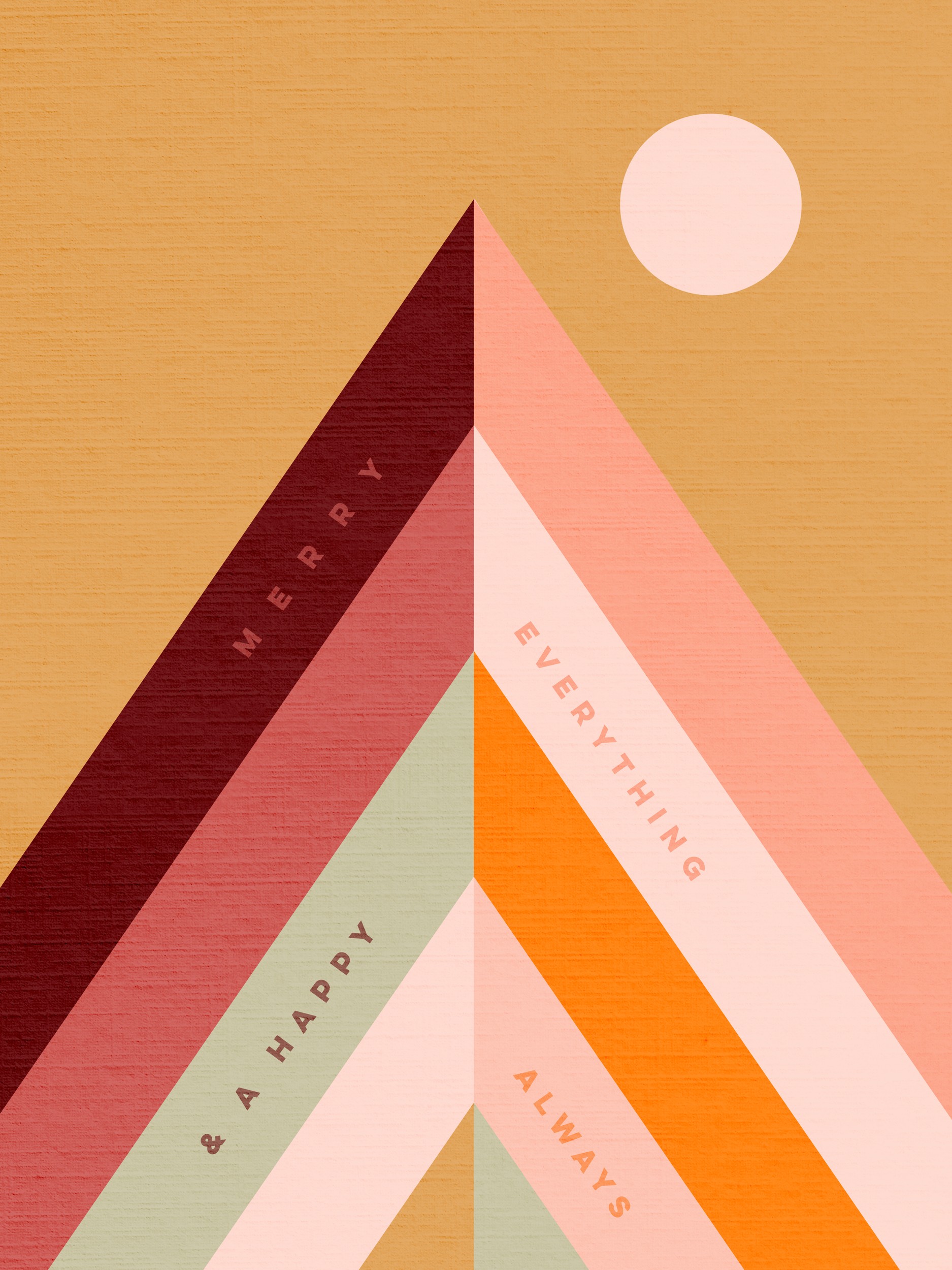 Merry Everything Mountains by Dominique Vari — canvas wall art