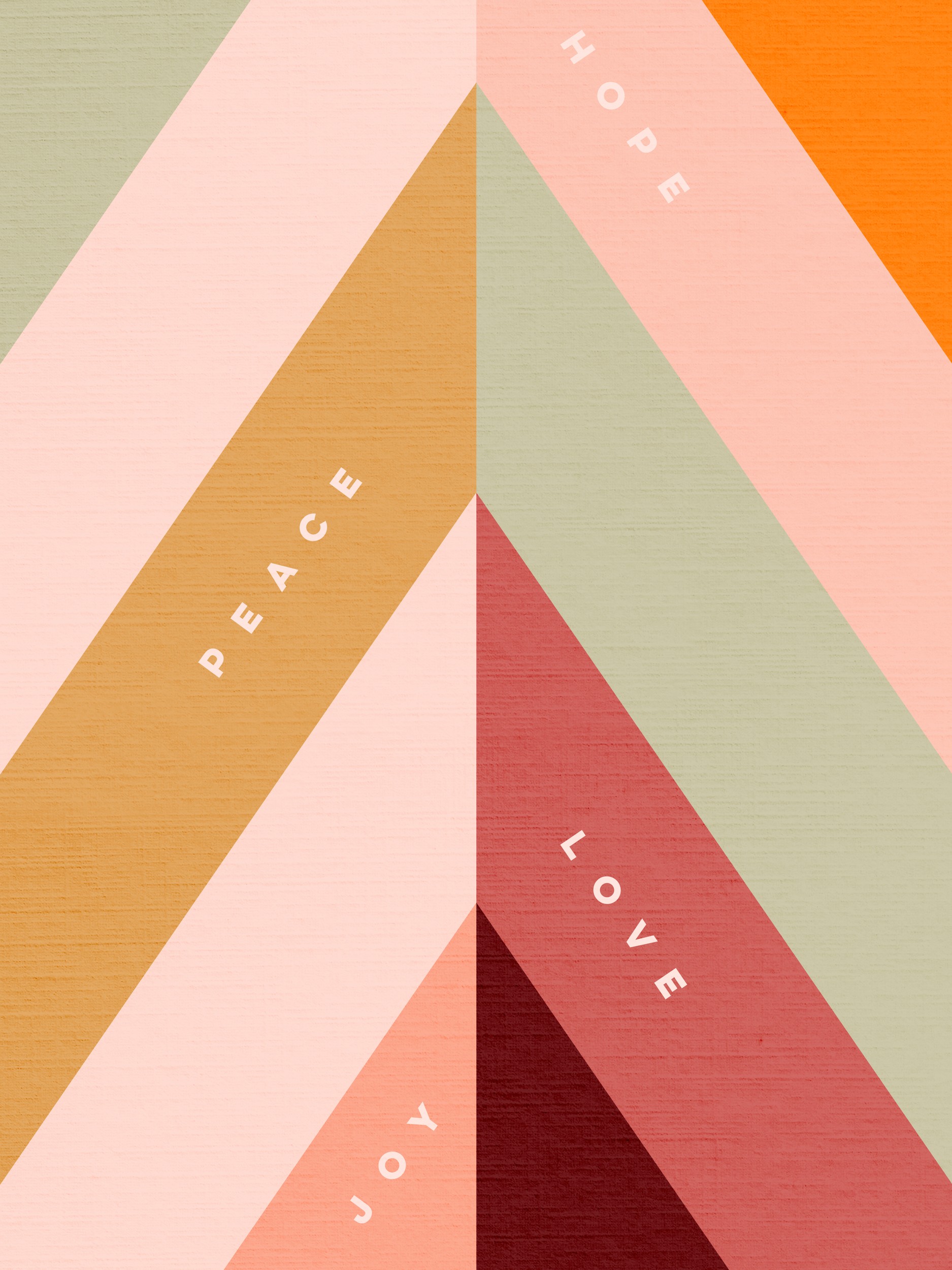 Hope Peace Love Joy by Dominique Vari — canvas wall art