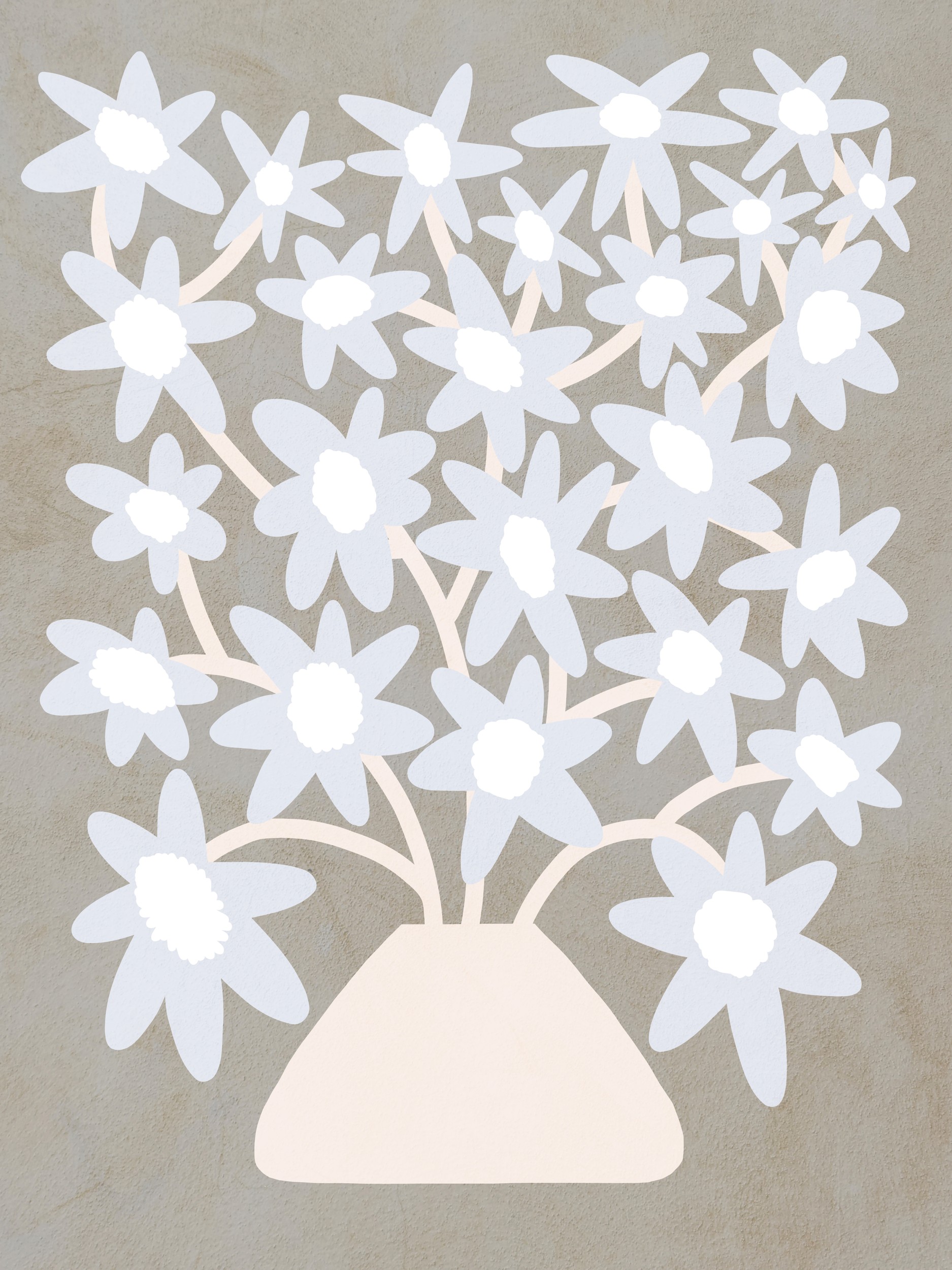 Soft Blue Floral Bouquet by Dominique Vari — canvas wall art