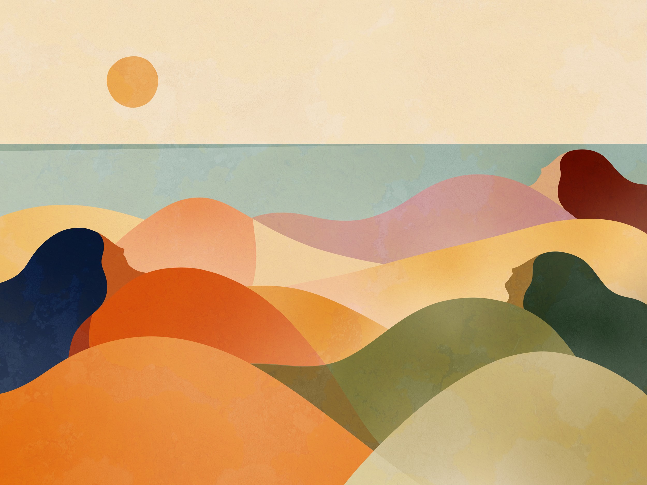Women On The Dunes by Dominique Vari — canvas wall art
