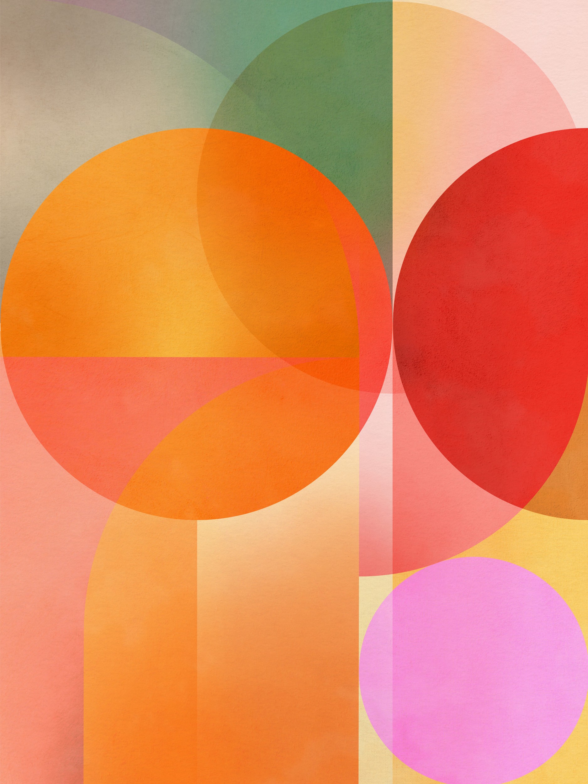 Vibrant Geometric Circles by Dominique Vari — canvas wall art