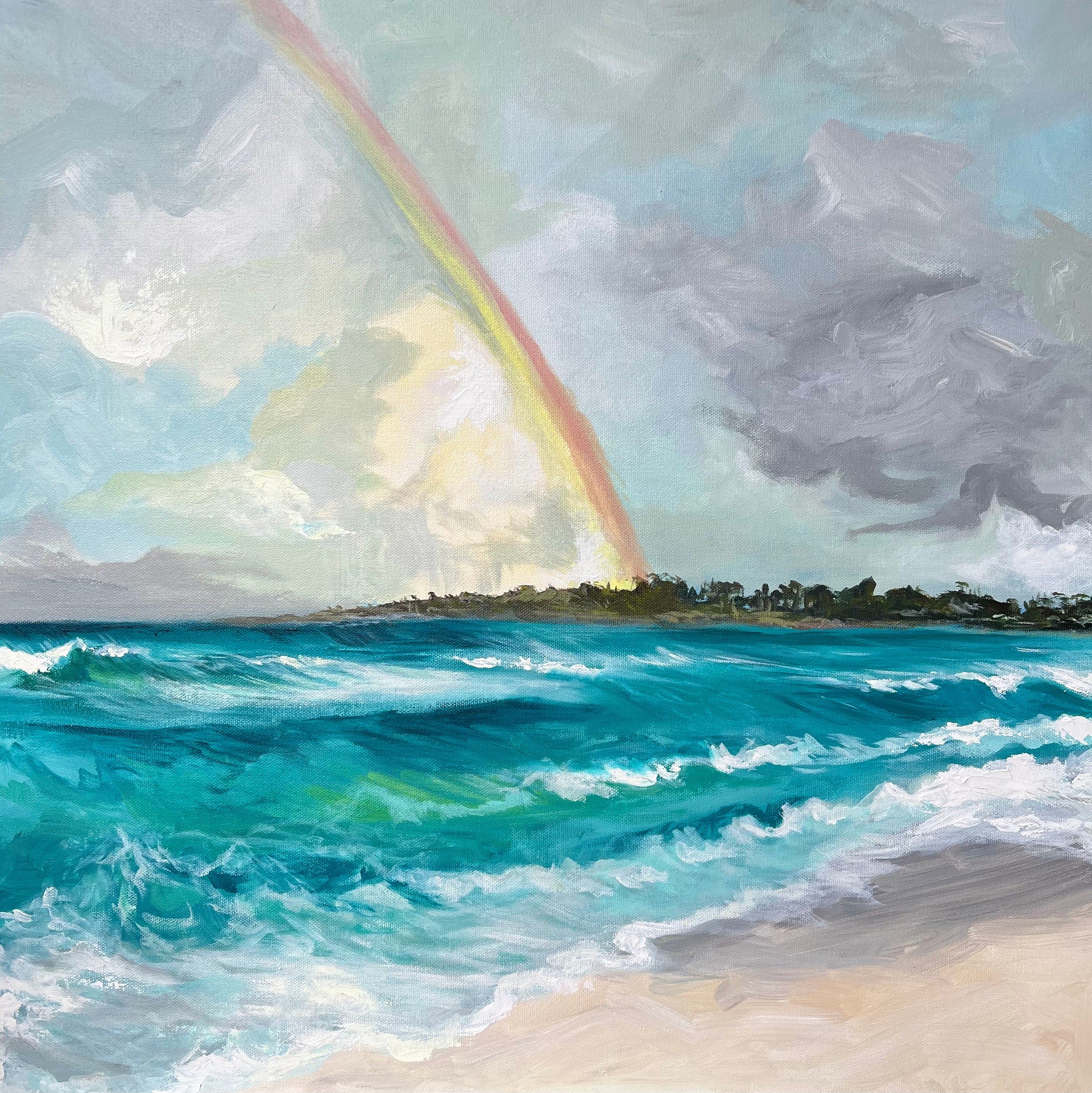 Rainbow Over Tropical Ocean by Tara Royle — canvas wall art