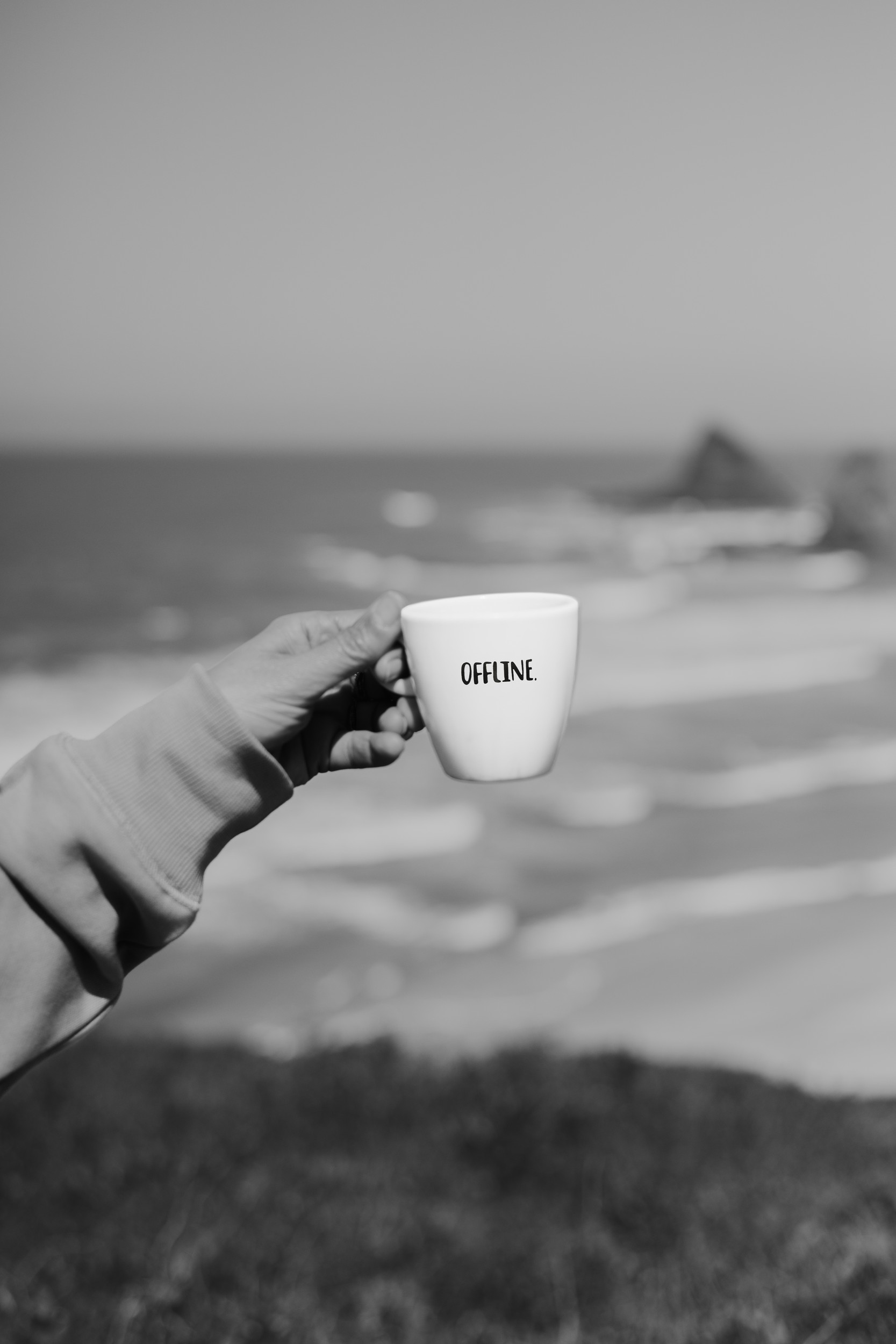 Offline Mug Ocean View by HelloHappylife — canvas wall art