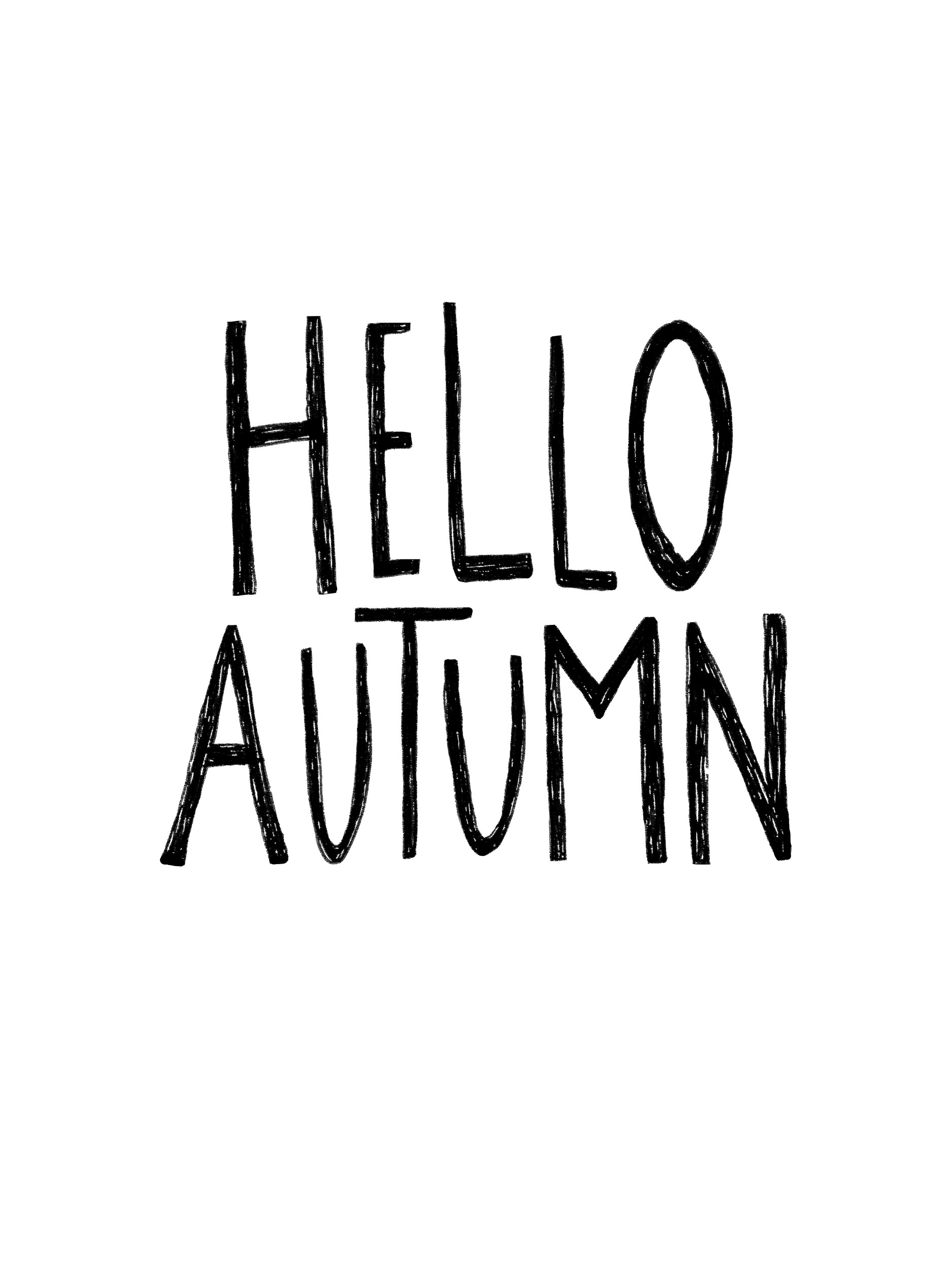 Hello Autumn Typography by Hello Elsbeth — canvas wall art