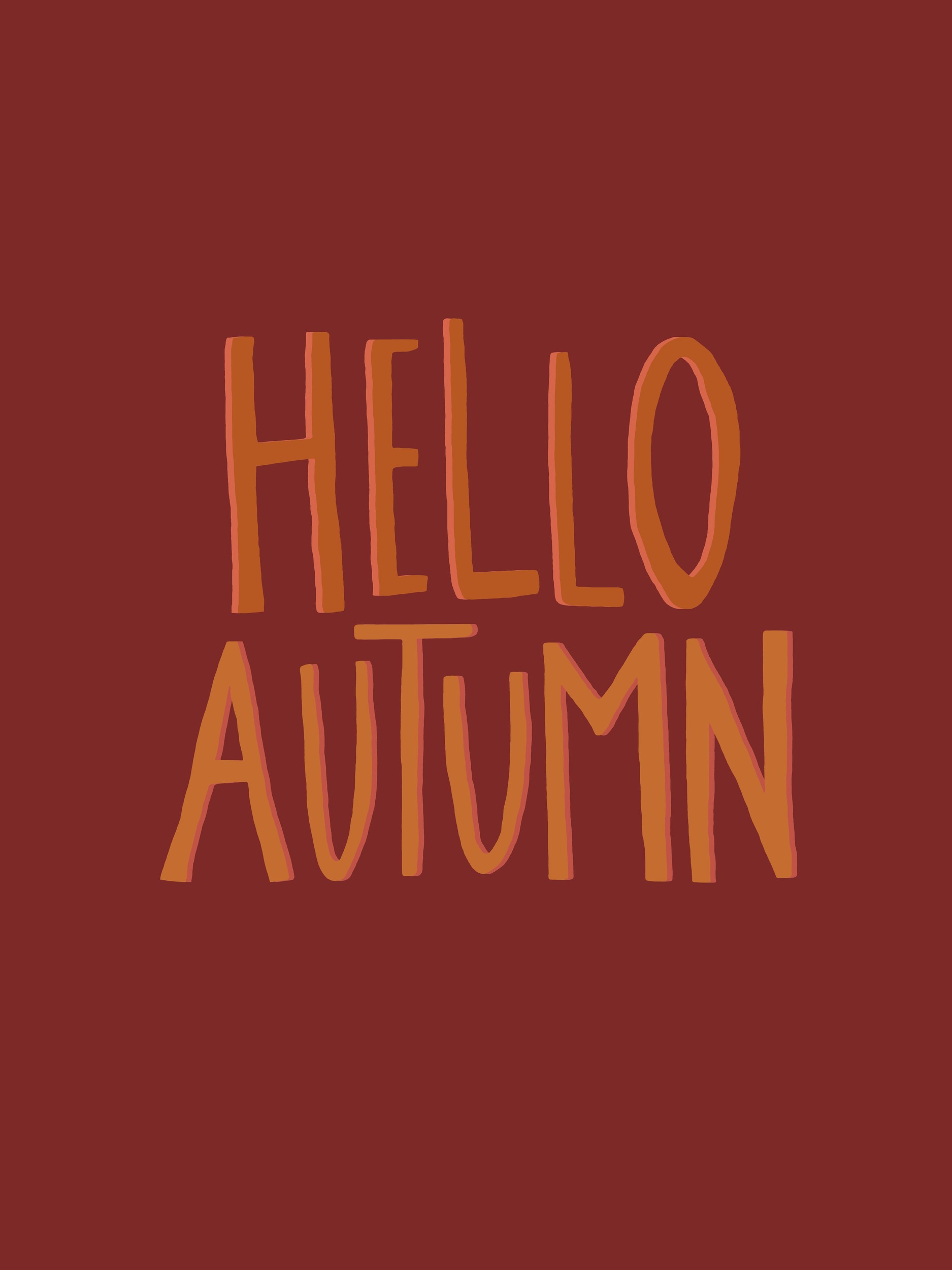 Hello Autumn Text by Hello Elsbeth — canvas wall art