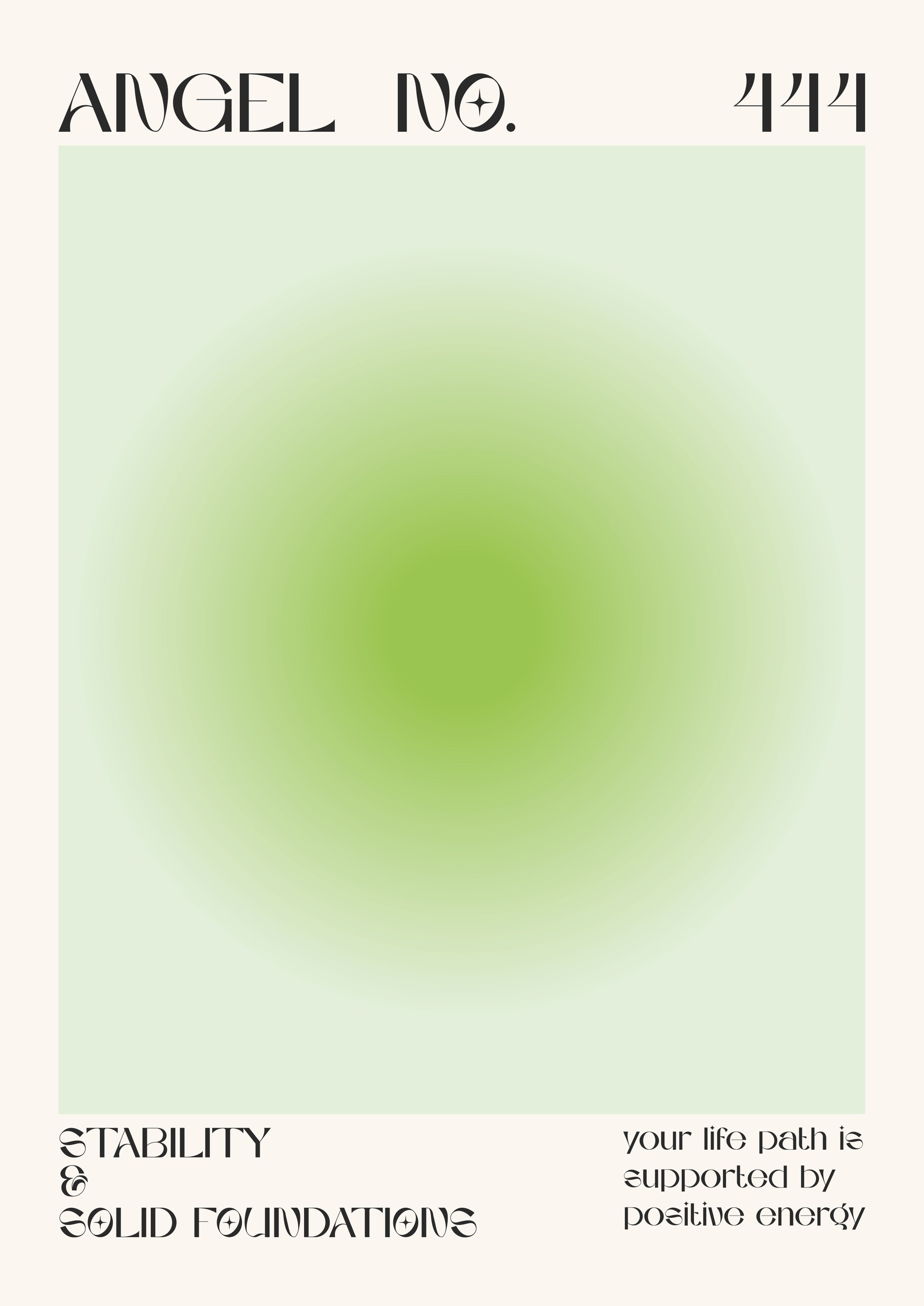 Angel Number 444 Aura by Lisa Solomoniuk — canvas wall art