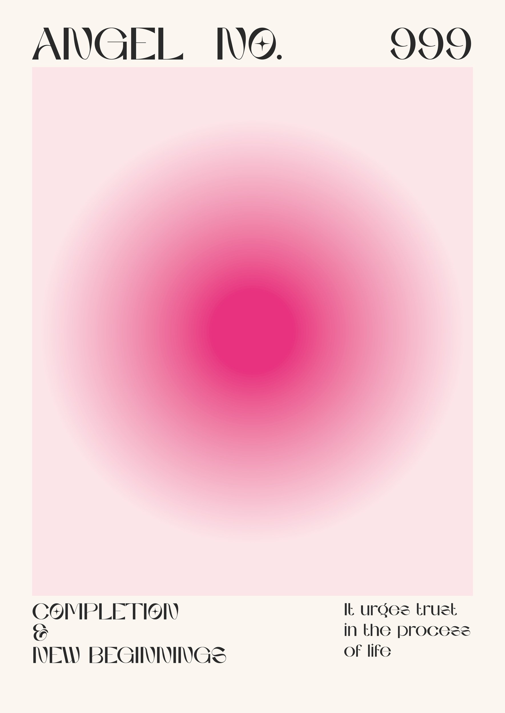 Angel Number 999 Aura by Lisa Solomoniuk — canvas wall art
