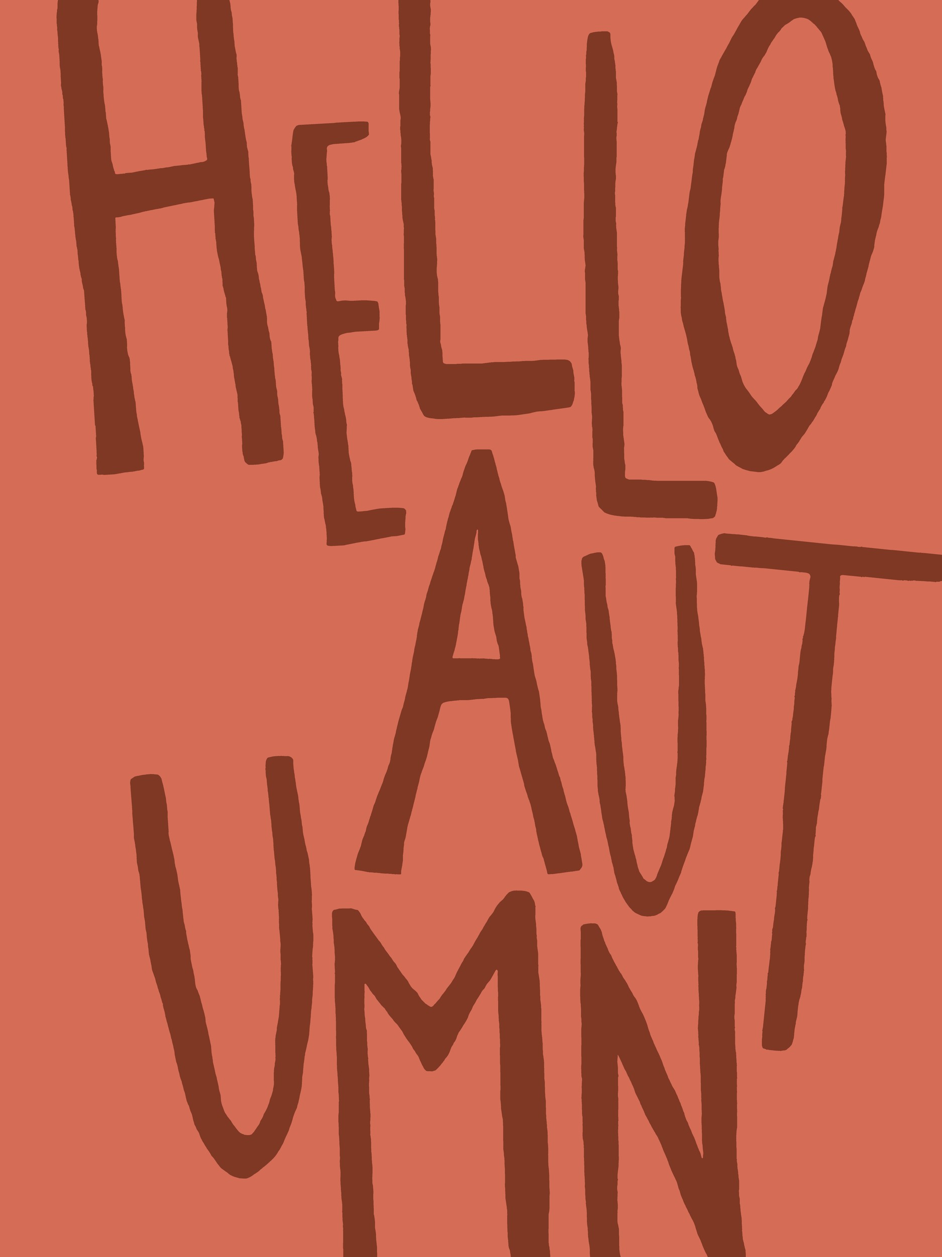 Hello Autumn Typography by Hello Elsbeth — canvas wall art