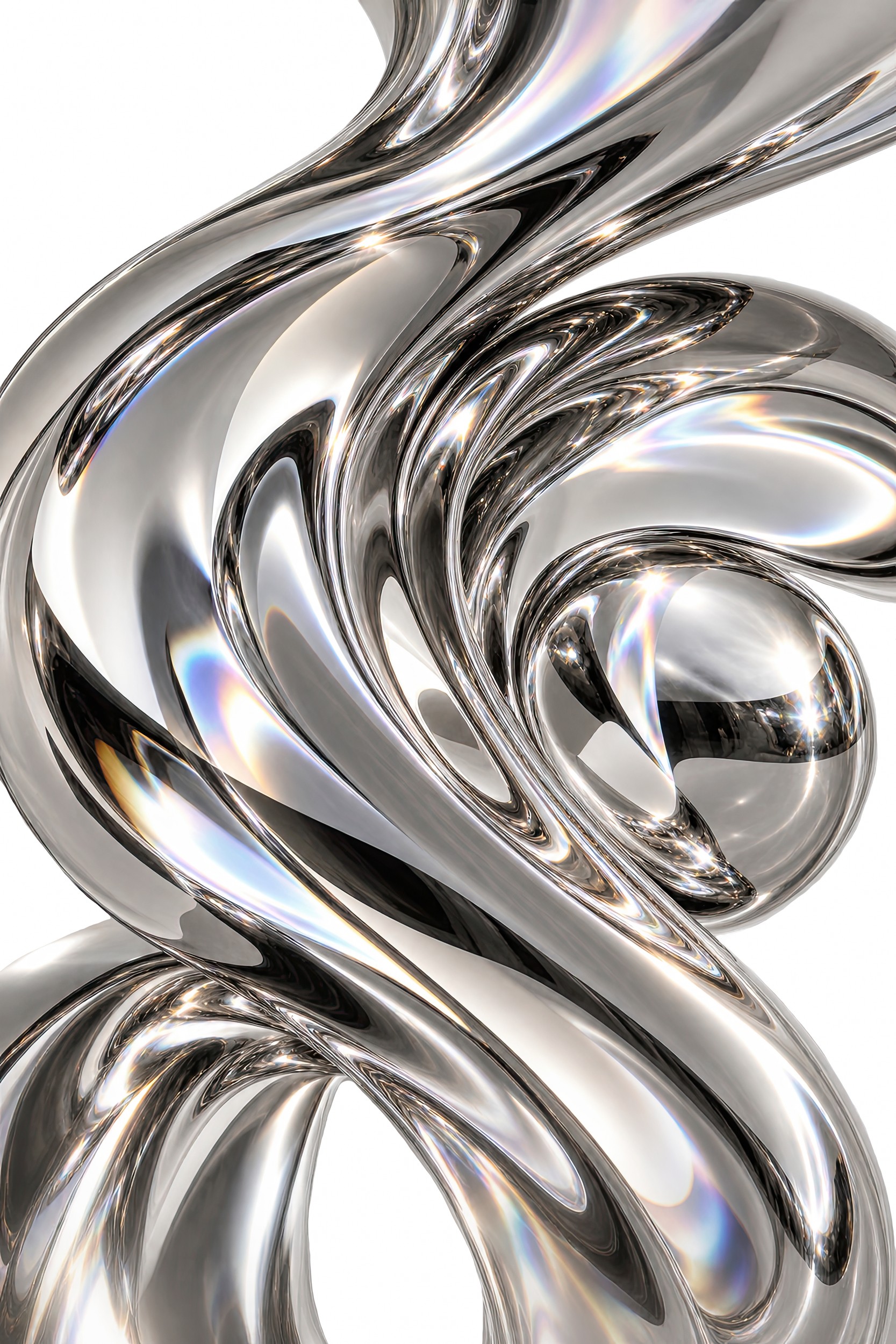 Fluid Chrome Abstract by Treechild — canvas wall art