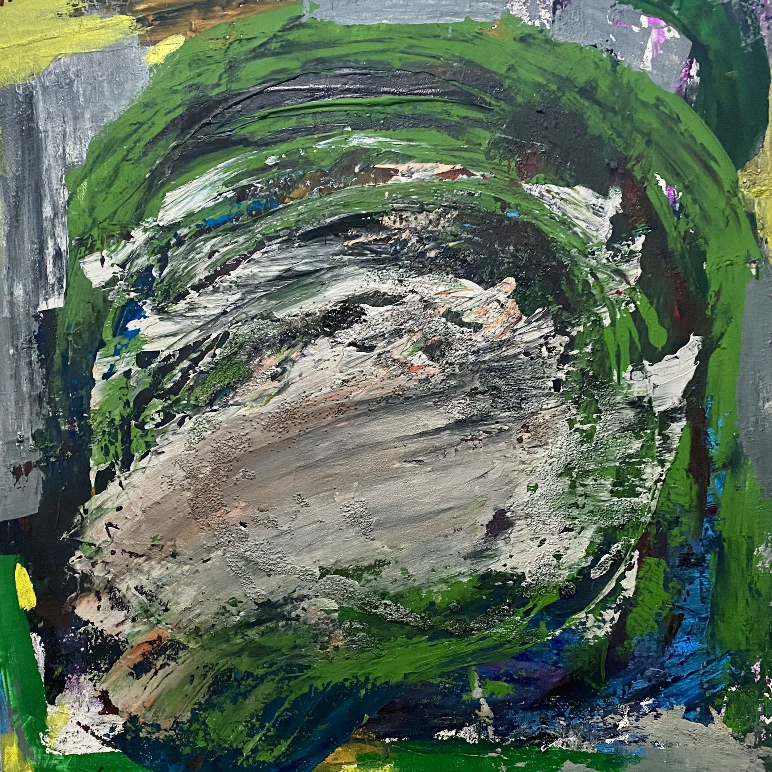 Textured Green Abstract by Maria-Tia Andron — canvas wall art