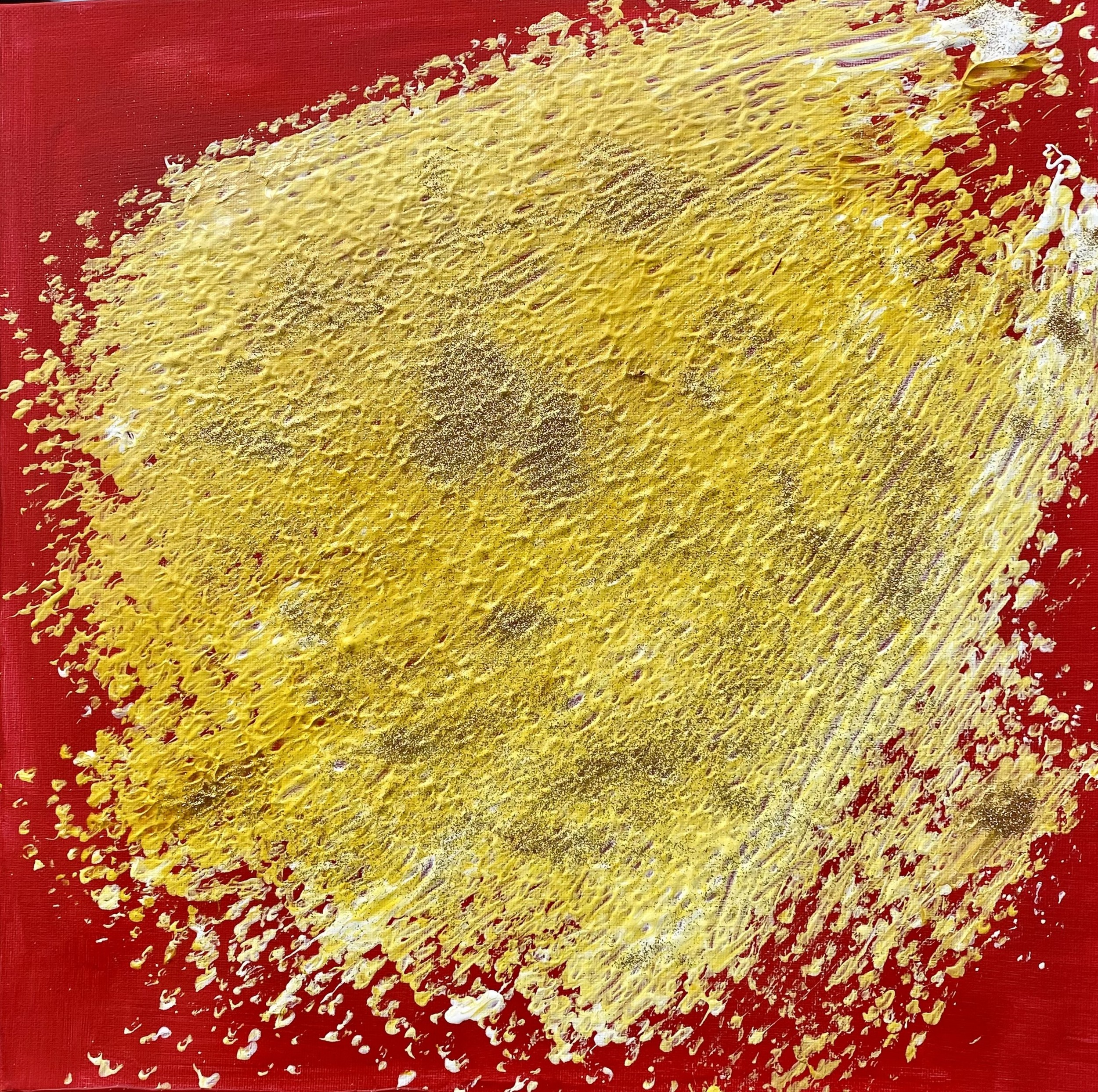 Vibrant Gold Texture by Maria-Tia Andron — canvas wall art