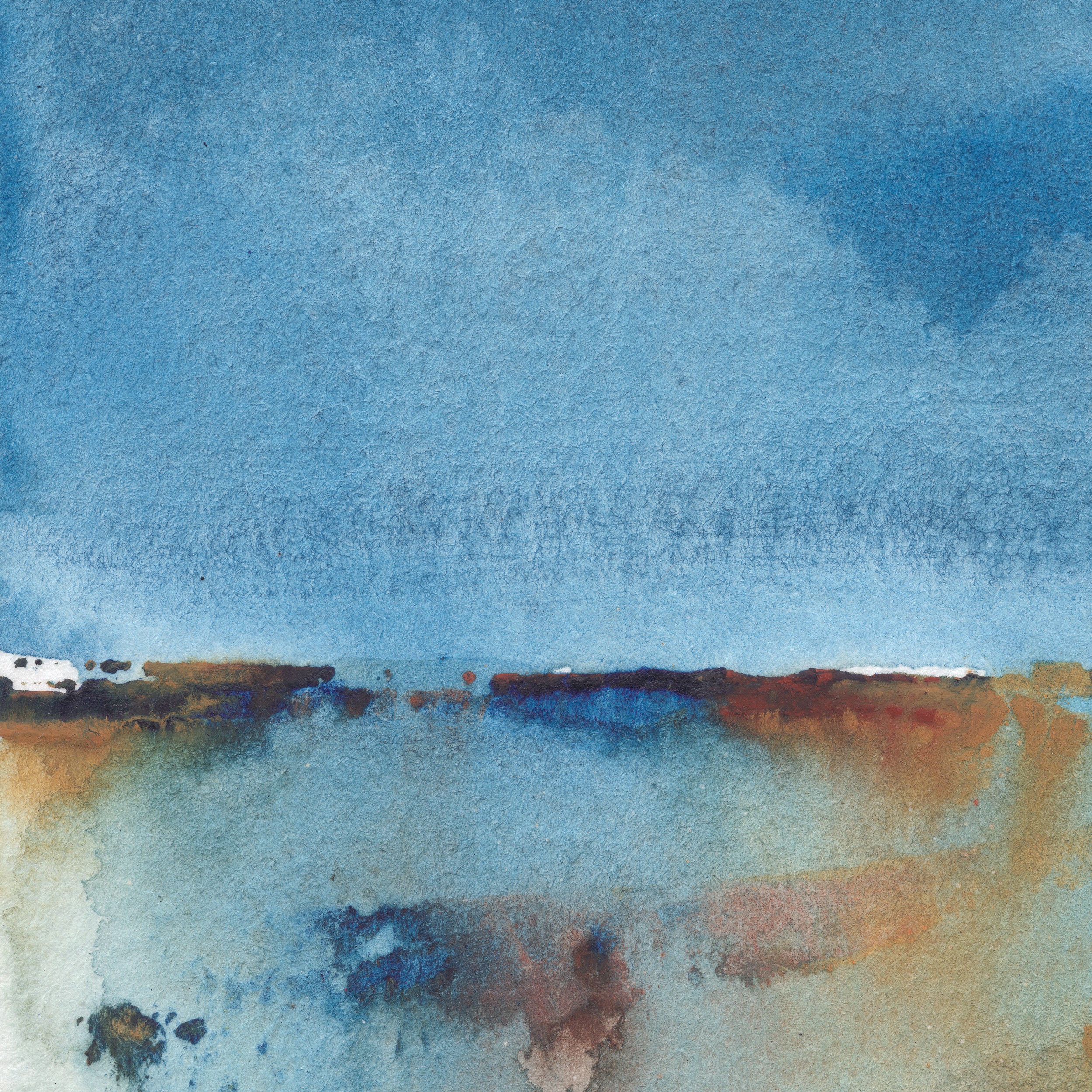 Watercolor Blue Horizon by Dina Dankers — canvas wall art
