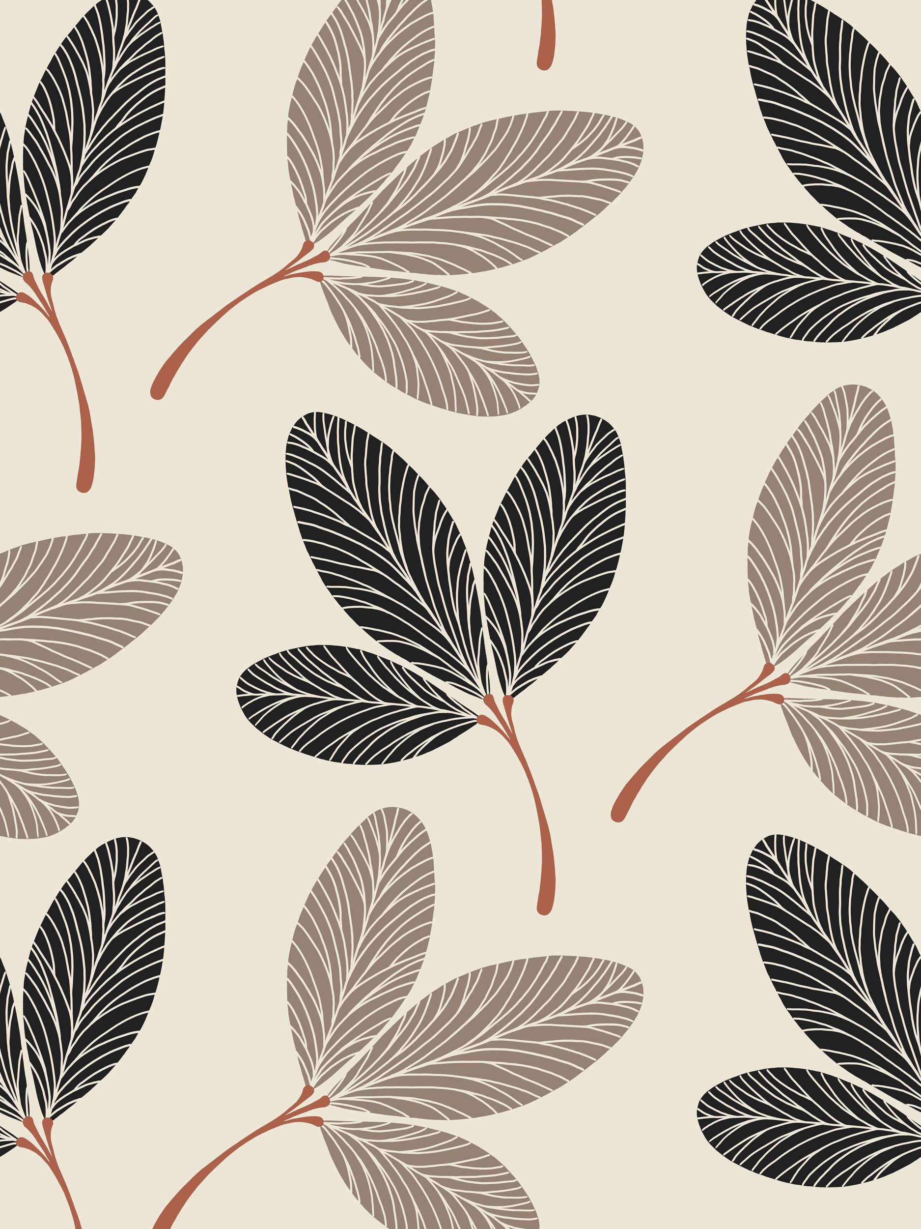 Modern Botanical Leaves by Krisztina Jung — canvas wall art