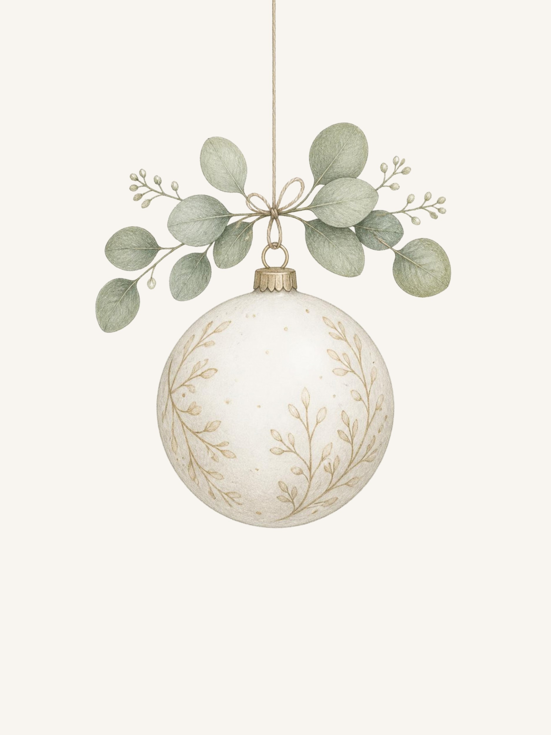 Eucalyptus Christmas Ornament by Ohkimiko — canvas wall art