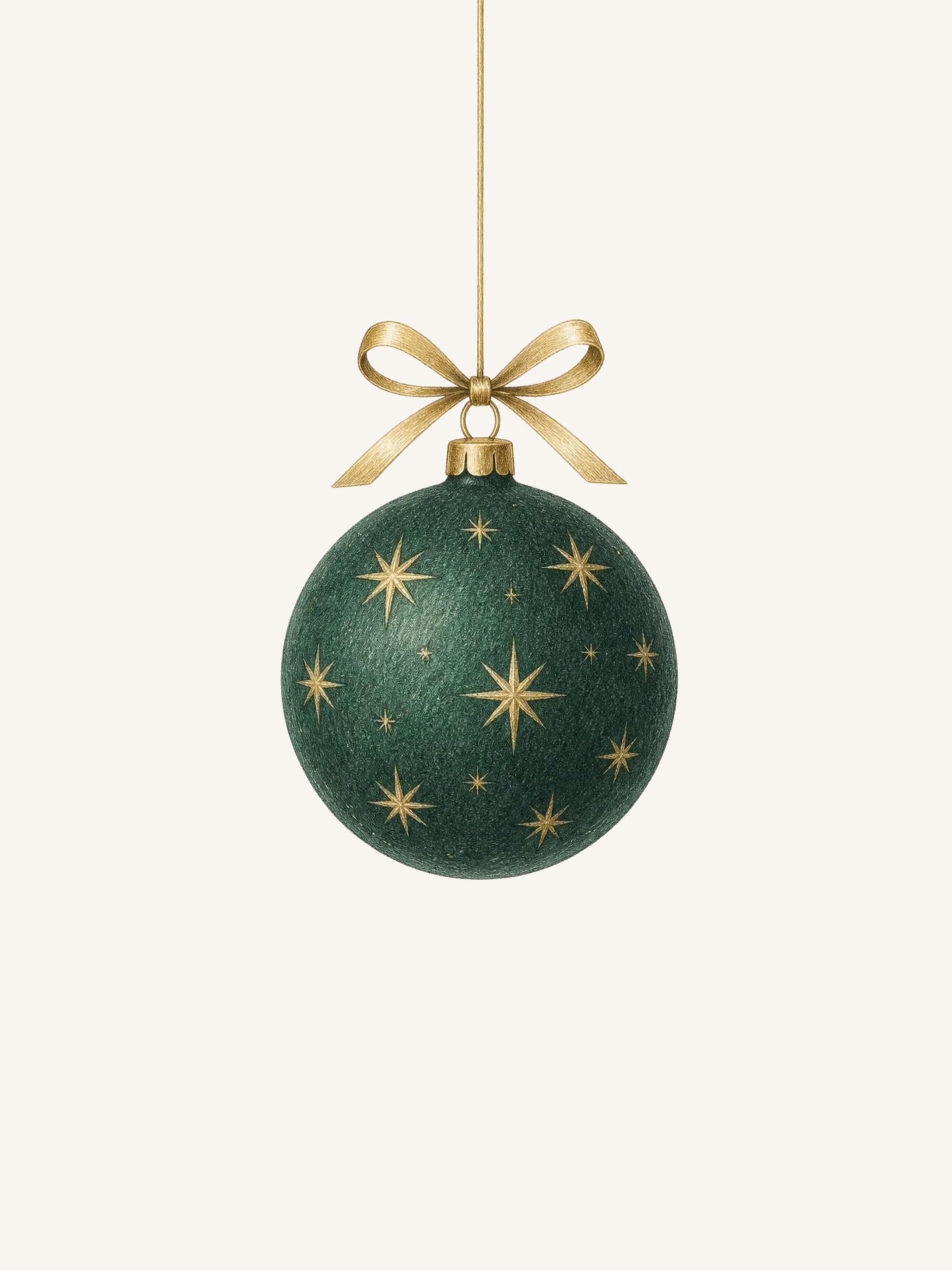 Festive Green Star Ornament by Ohkimiko — canvas wall art