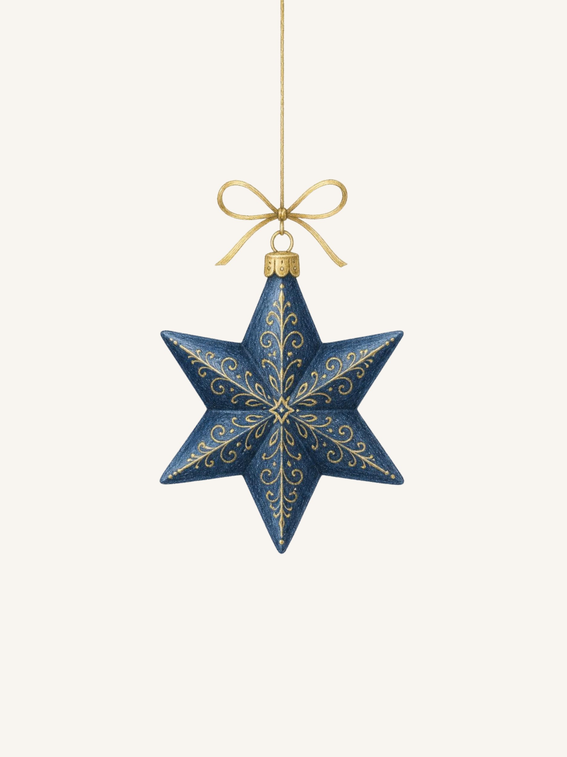 Festive Blue Star by Ohkimiko — canvas wall art