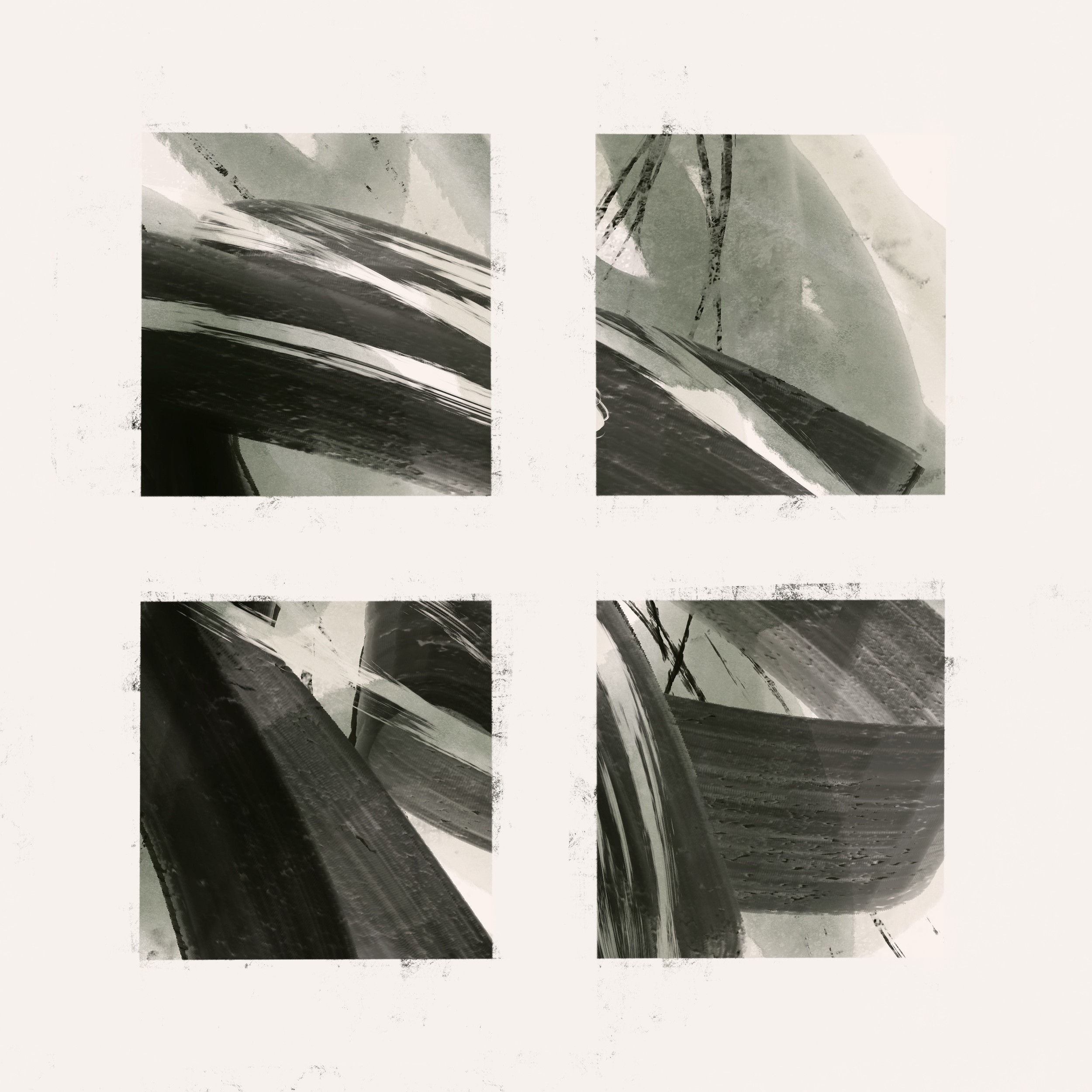 Monochrome Abstract Strokes by MANSI SAXENA — canvas wall art