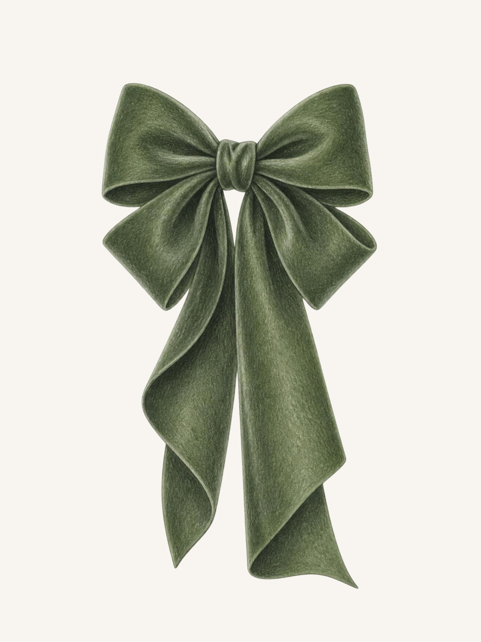 Elegant Green Bow by Ohkimiko — canvas wall art