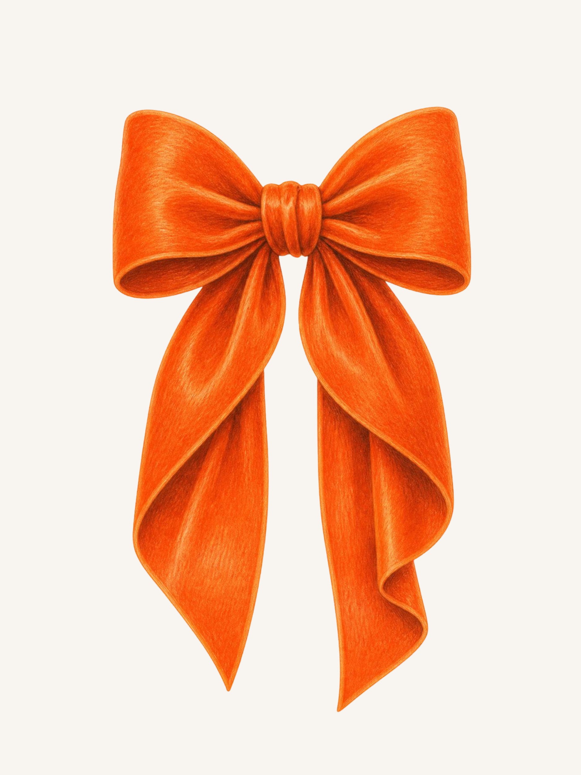 Vibrant Orange Bow by Ohkimiko — canvas wall art
